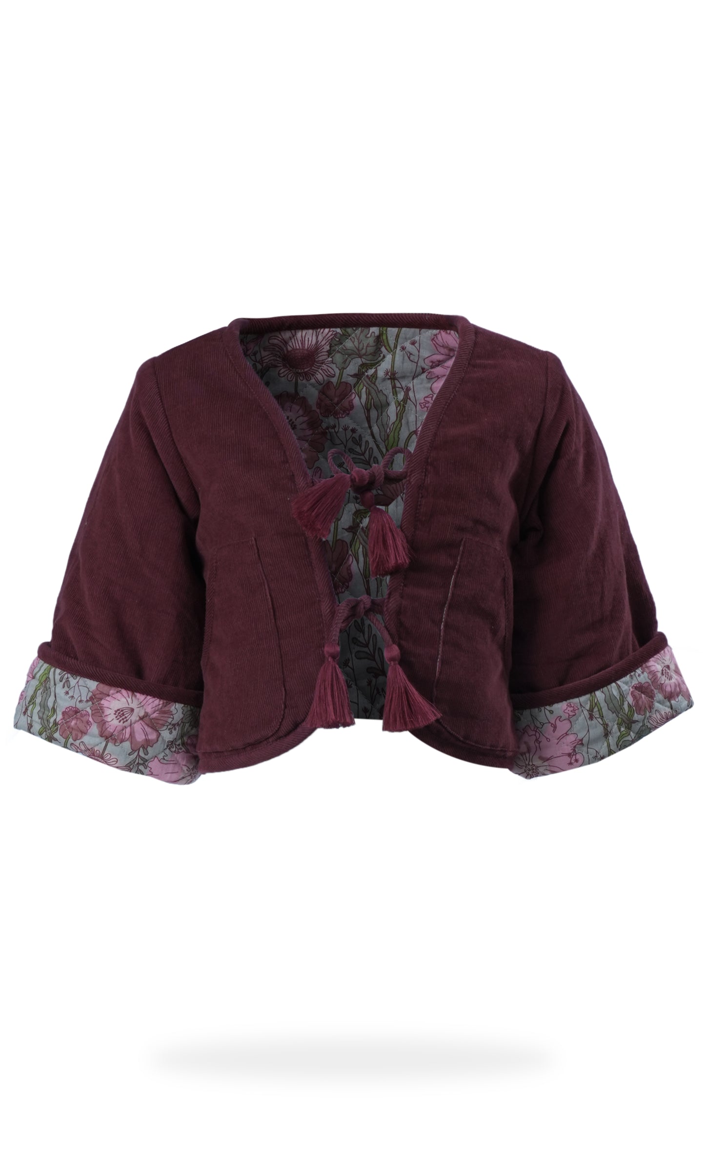 Jill Reversible Quilted Jacket : CHRISTMAS MAROON: Infant : Toddler : Tween