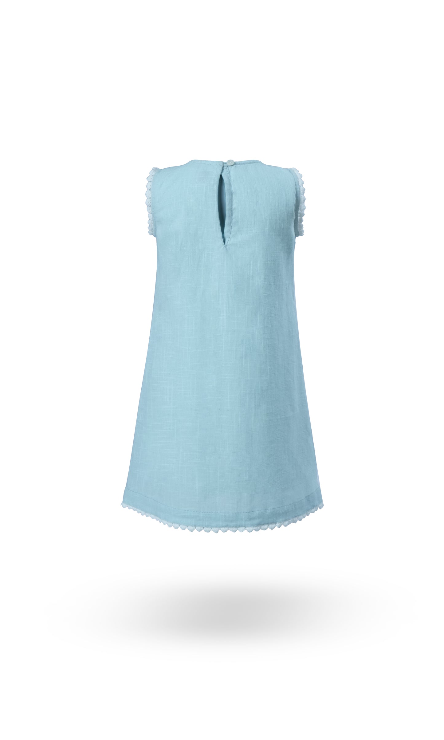 Powder-Blue Lace Detail Dress