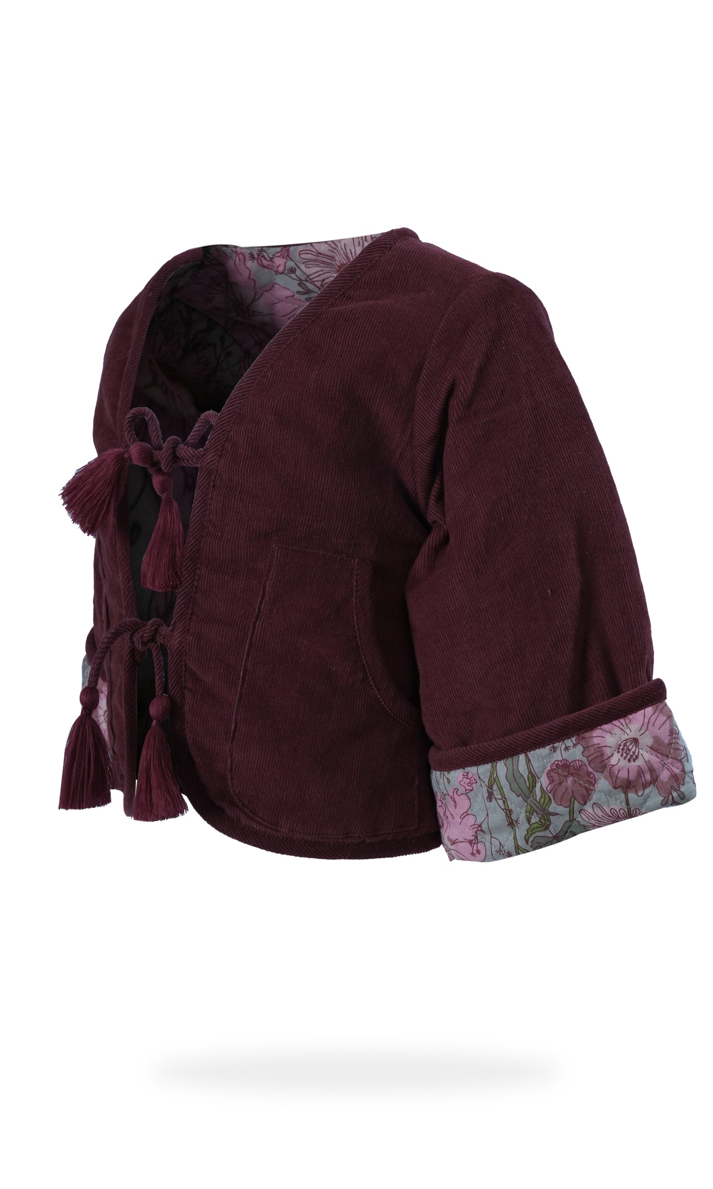 Jill Reversible Quilted Jacket : CHRISTMAS MAROON: Infant : Toddler : Tween