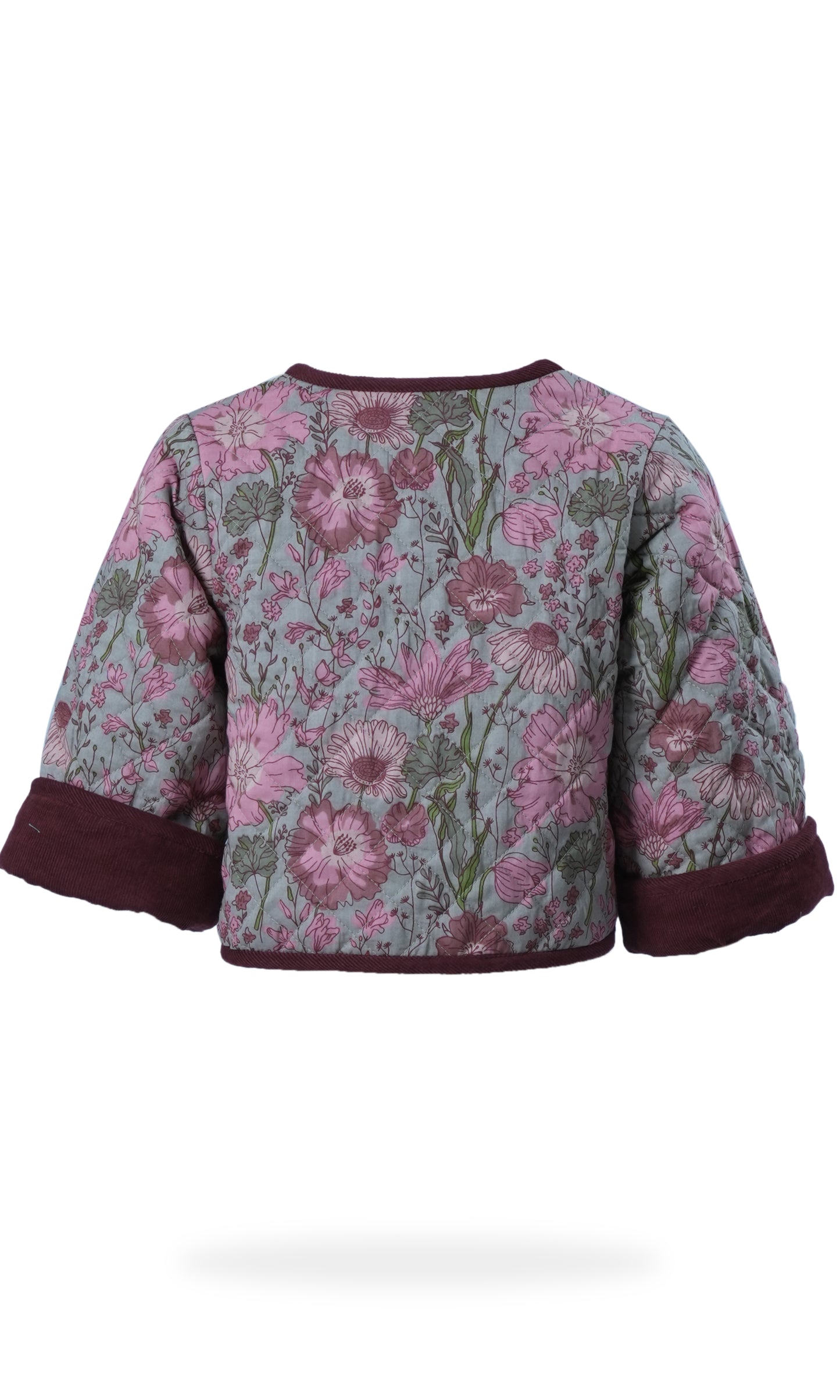 Jill Reversible Quilted Jacket : CHRISTMAS MAROON: Infant : Toddler : Tween