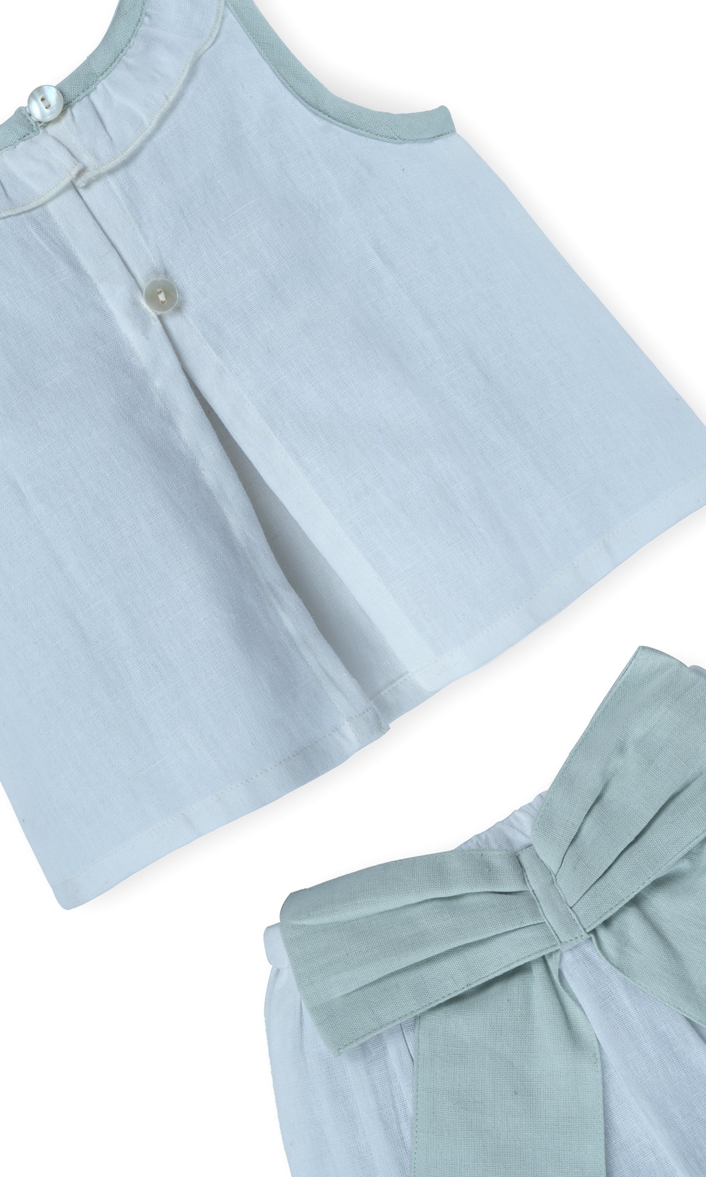 Top And Bow Bloomer Set : POWDER BLUE : Infant : Baby Girl : New Born