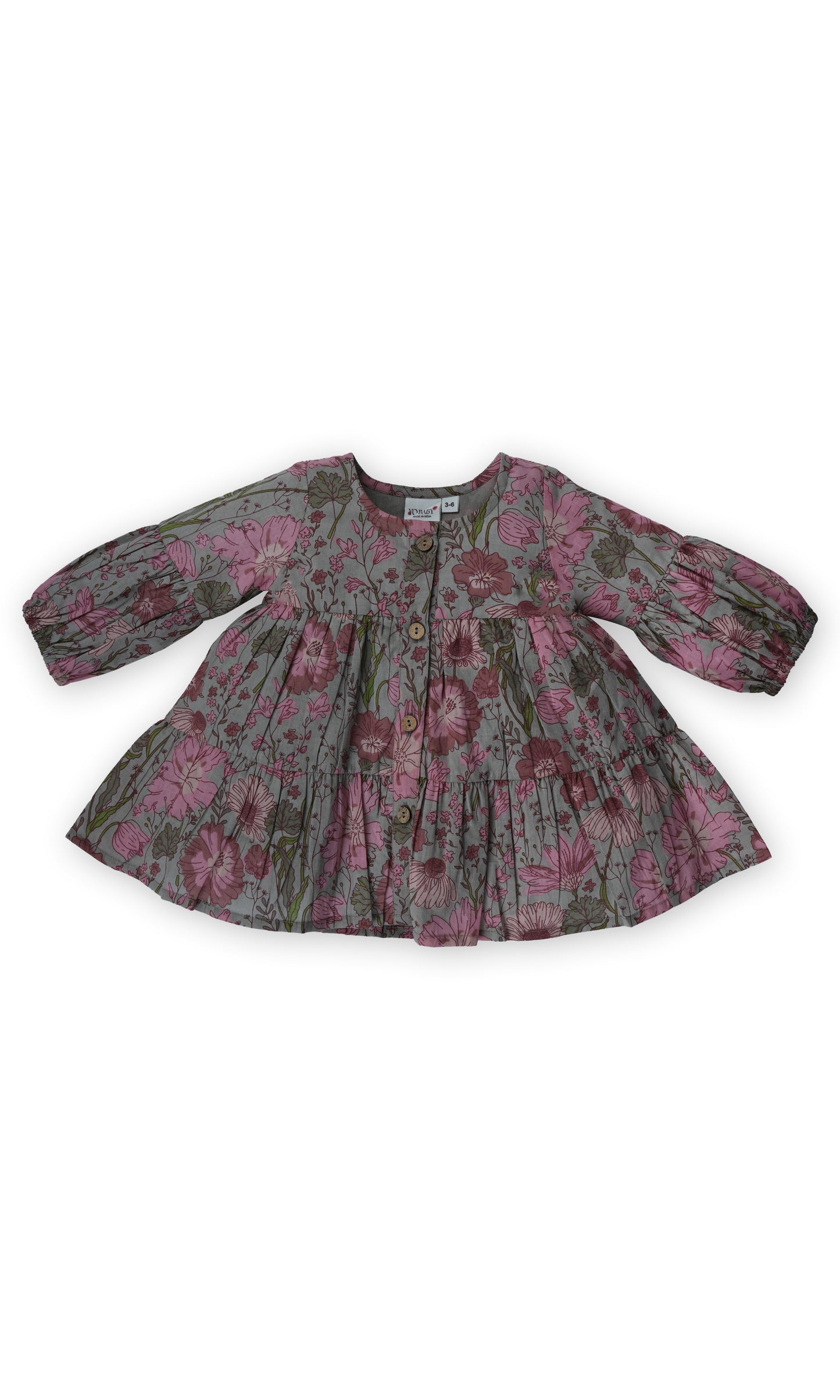 Gauri Dress : CEMENT : Infant : Toddler : Tween