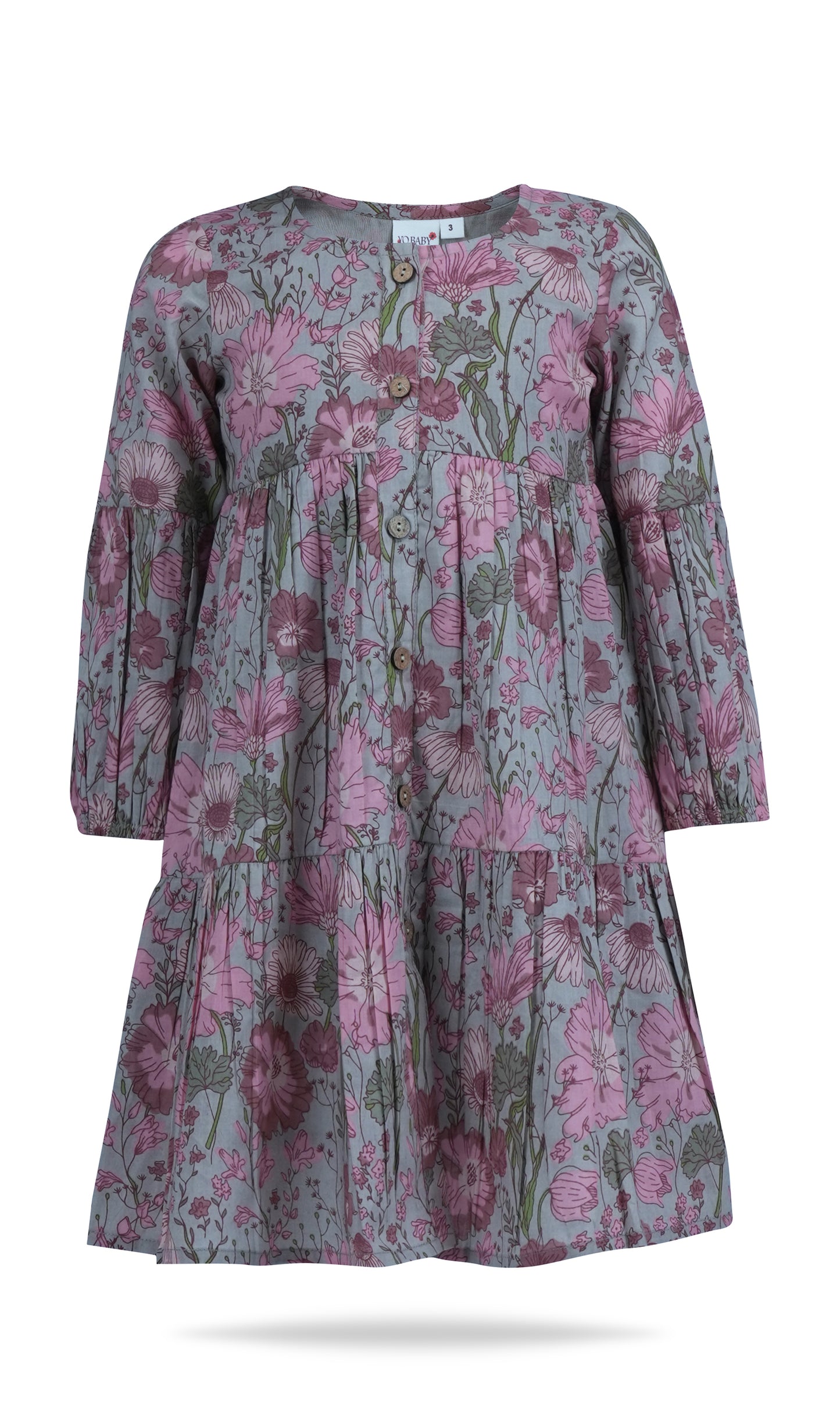 Gauri Dress : CEMENT : Infant : Toddler : Tween