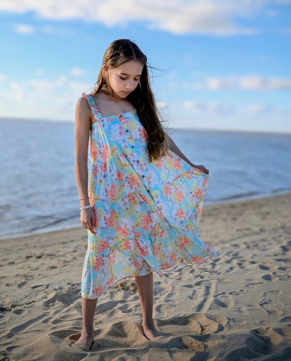 cotton turquoise dress Nola Turquoise Cotton Dress