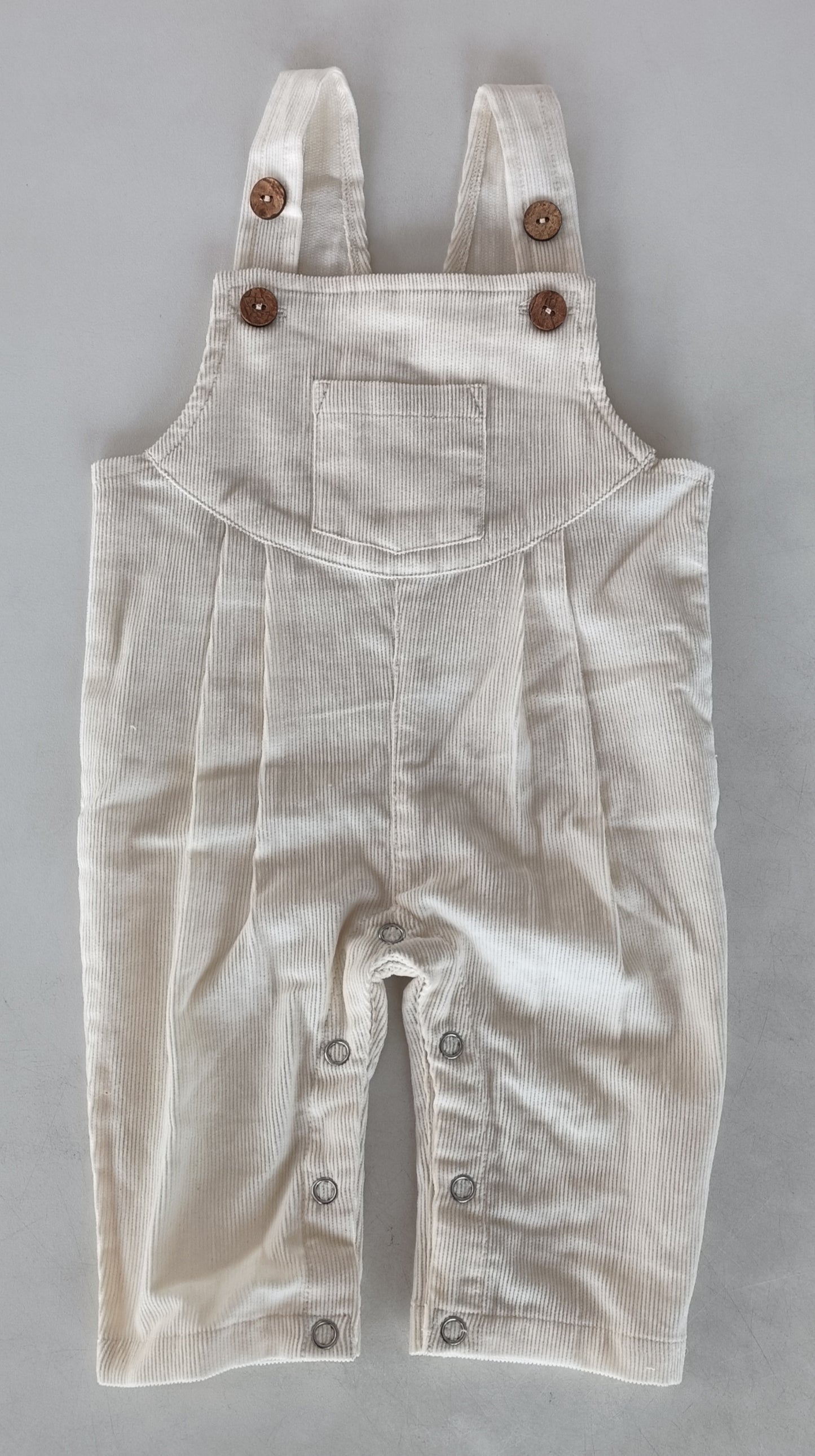 Off-White Corduroy Baby Jumpsuit - Gender Neutral