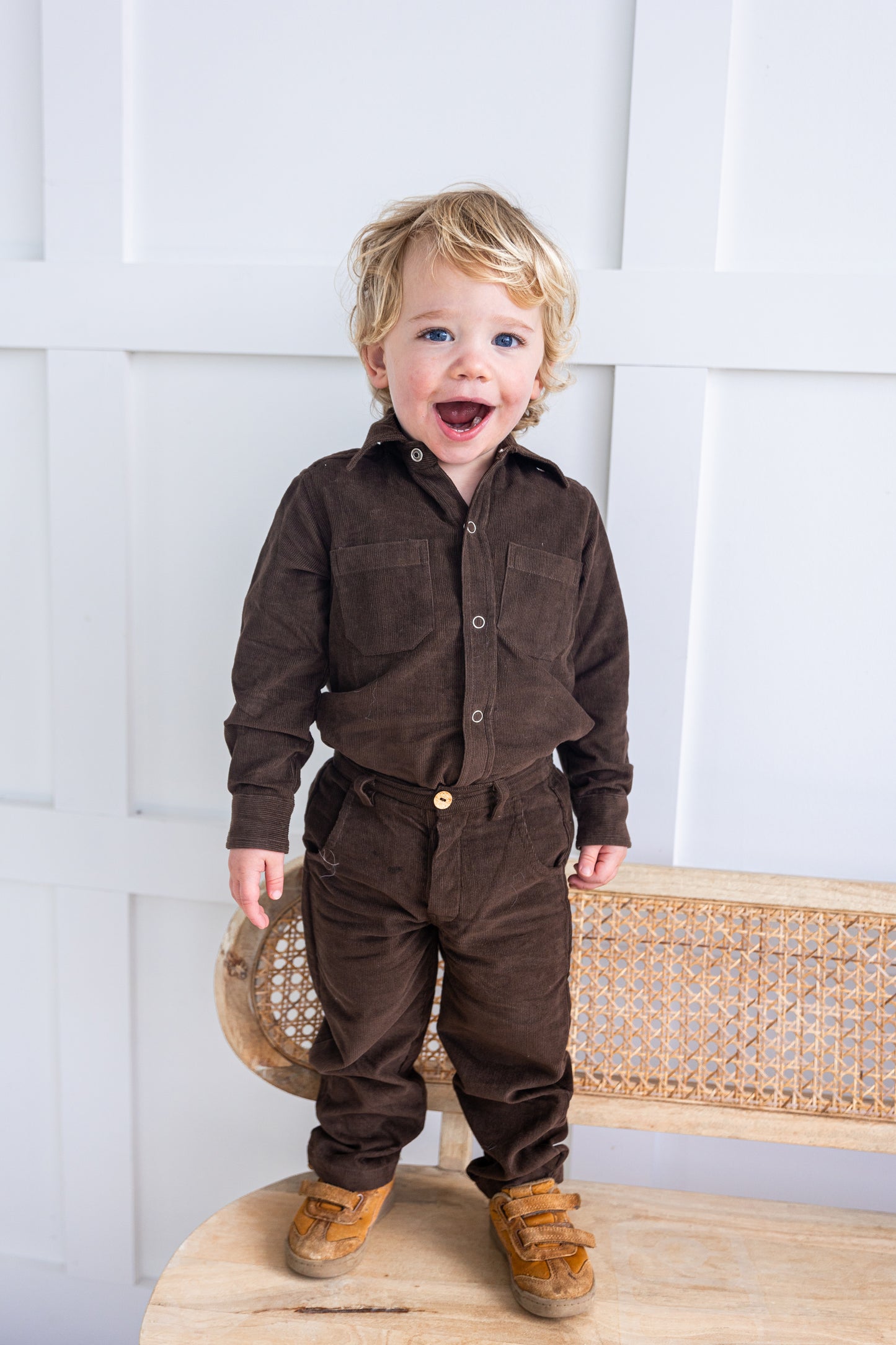 Brown Corduroy Boys Shirt