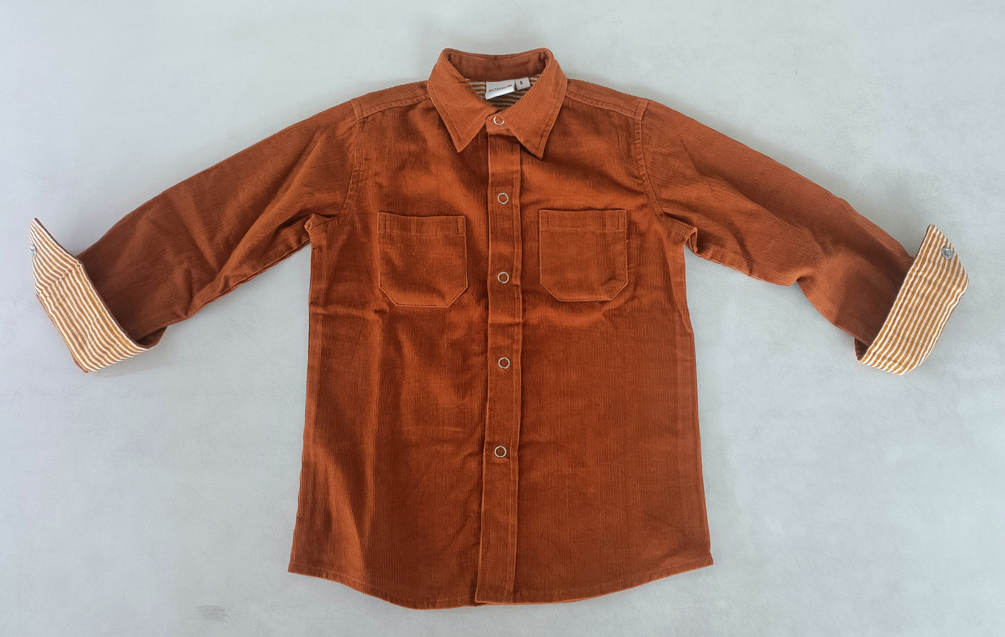 Rust Corduroy Boys Shirt