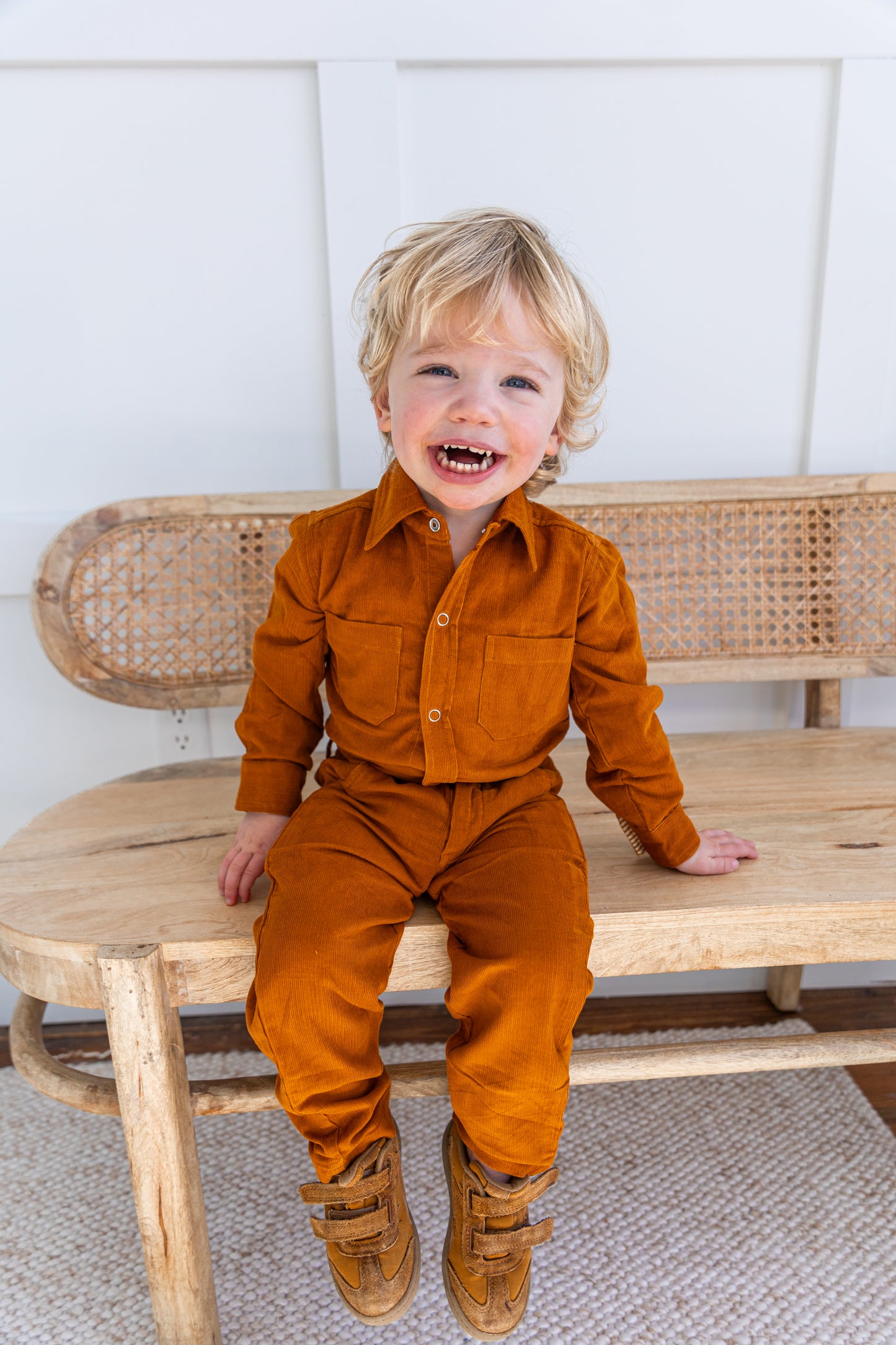 Rust Corduroy Boys Shirt
