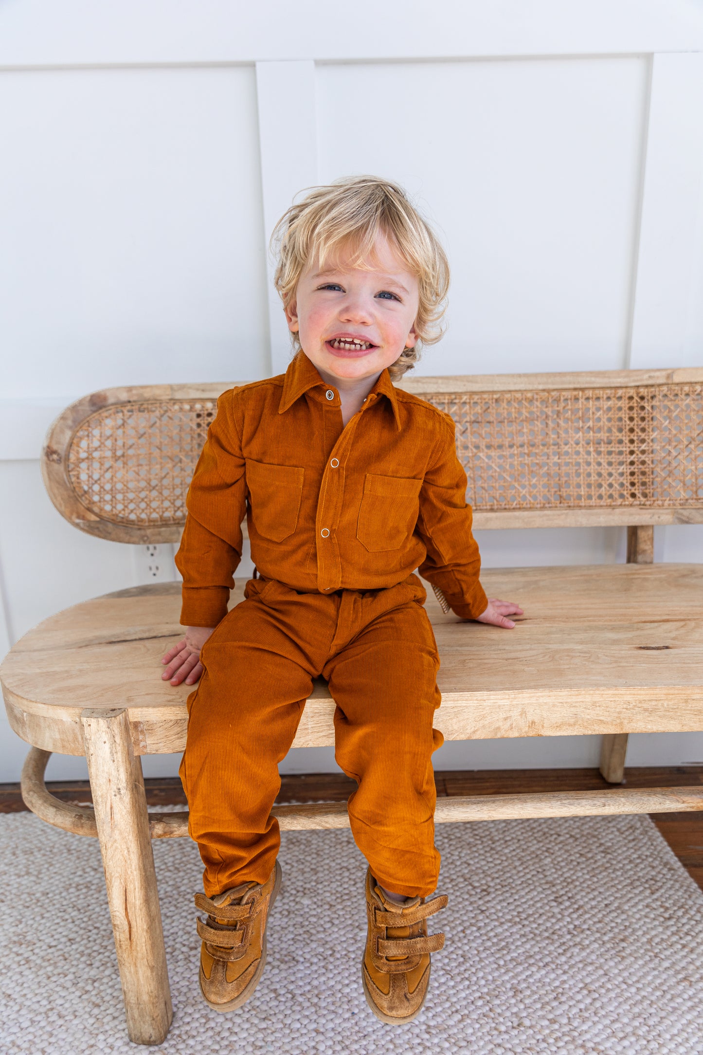 Rust Corduroy Boys Shirt
