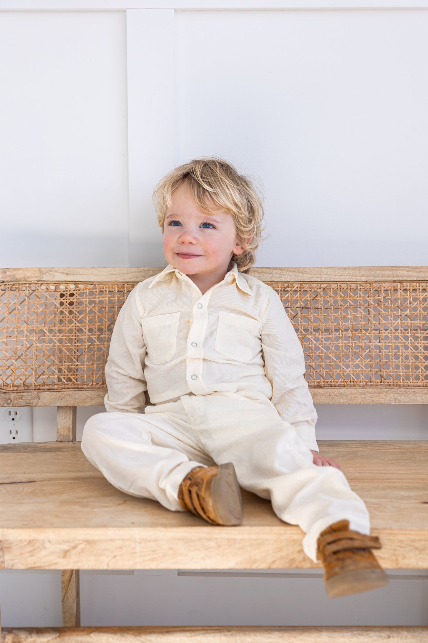 Off-White Corduroy Boys Shirt