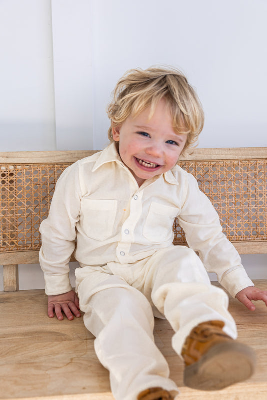 Off-White Corduroy Boys Shirt