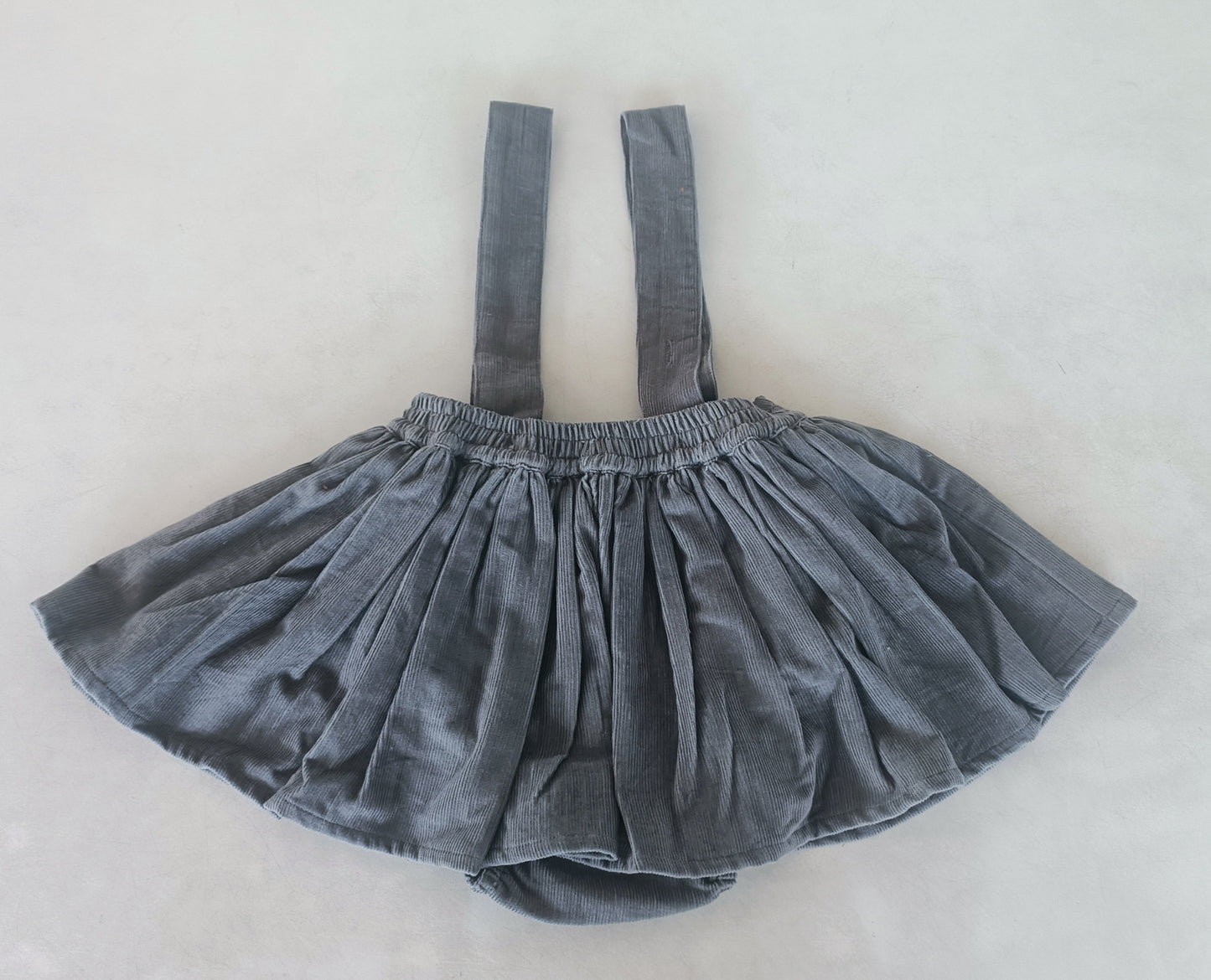 Grey Corduroy Skort & Top Set