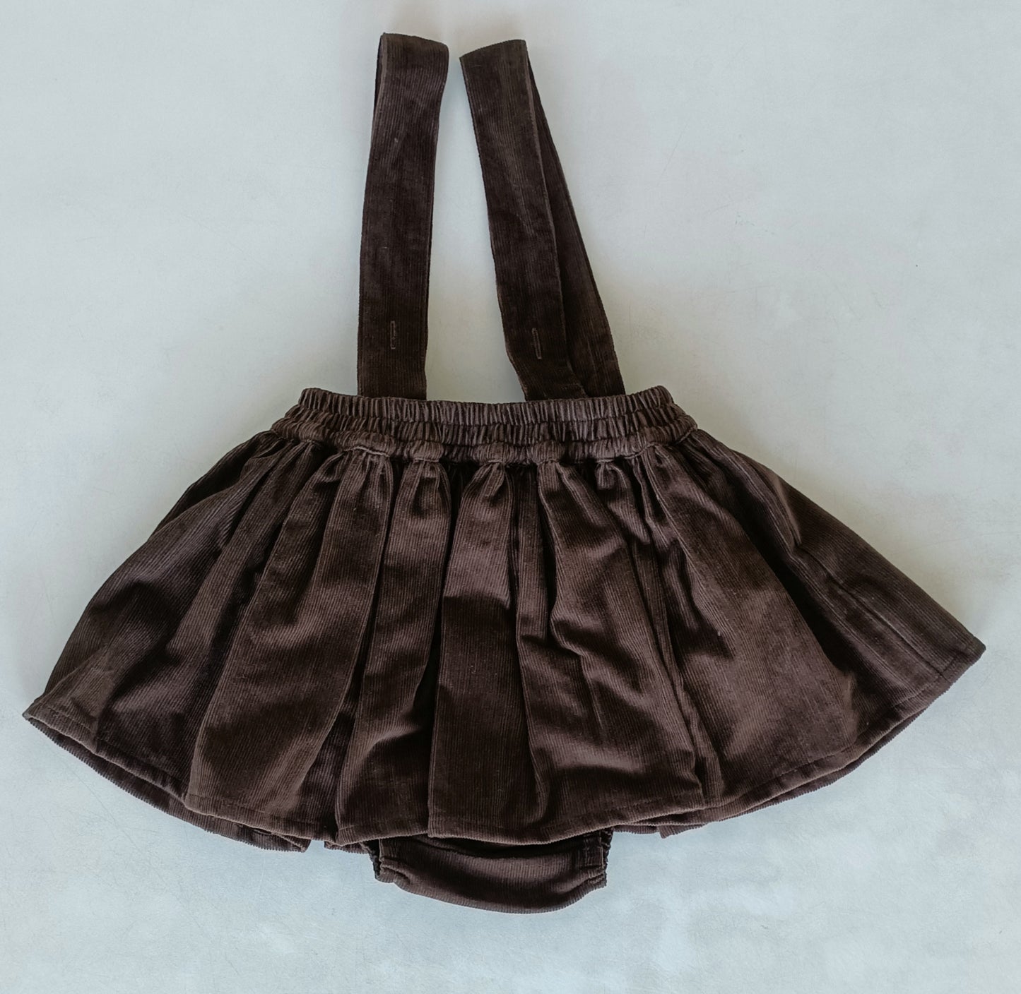 Chocolate Brown Corduroy Skort & Top Set