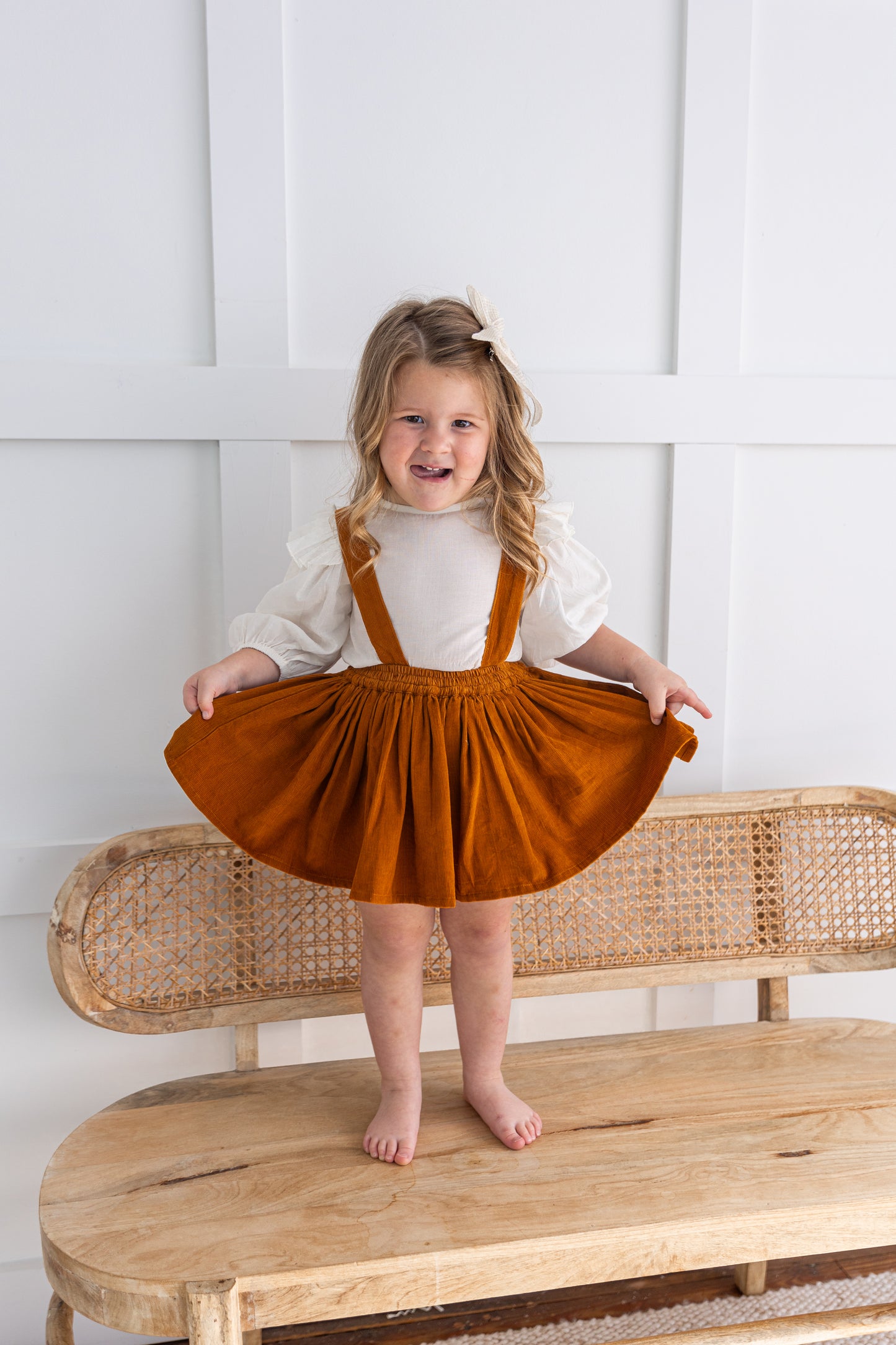 Rust Corduroy Skort & Top Set