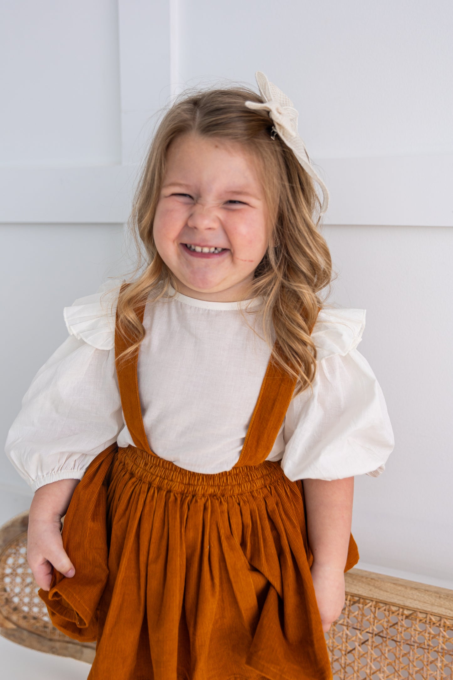 Rust Corduroy Skort & Top Set