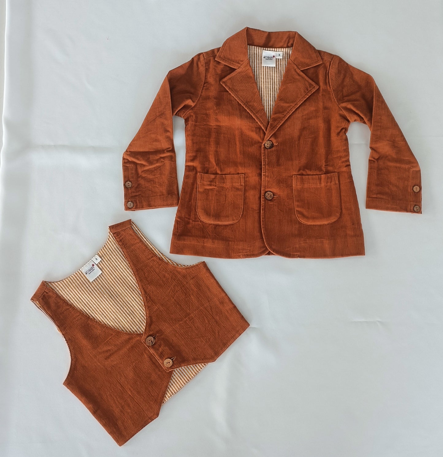 Rust Blazer & Waistcoat Set - Unisex