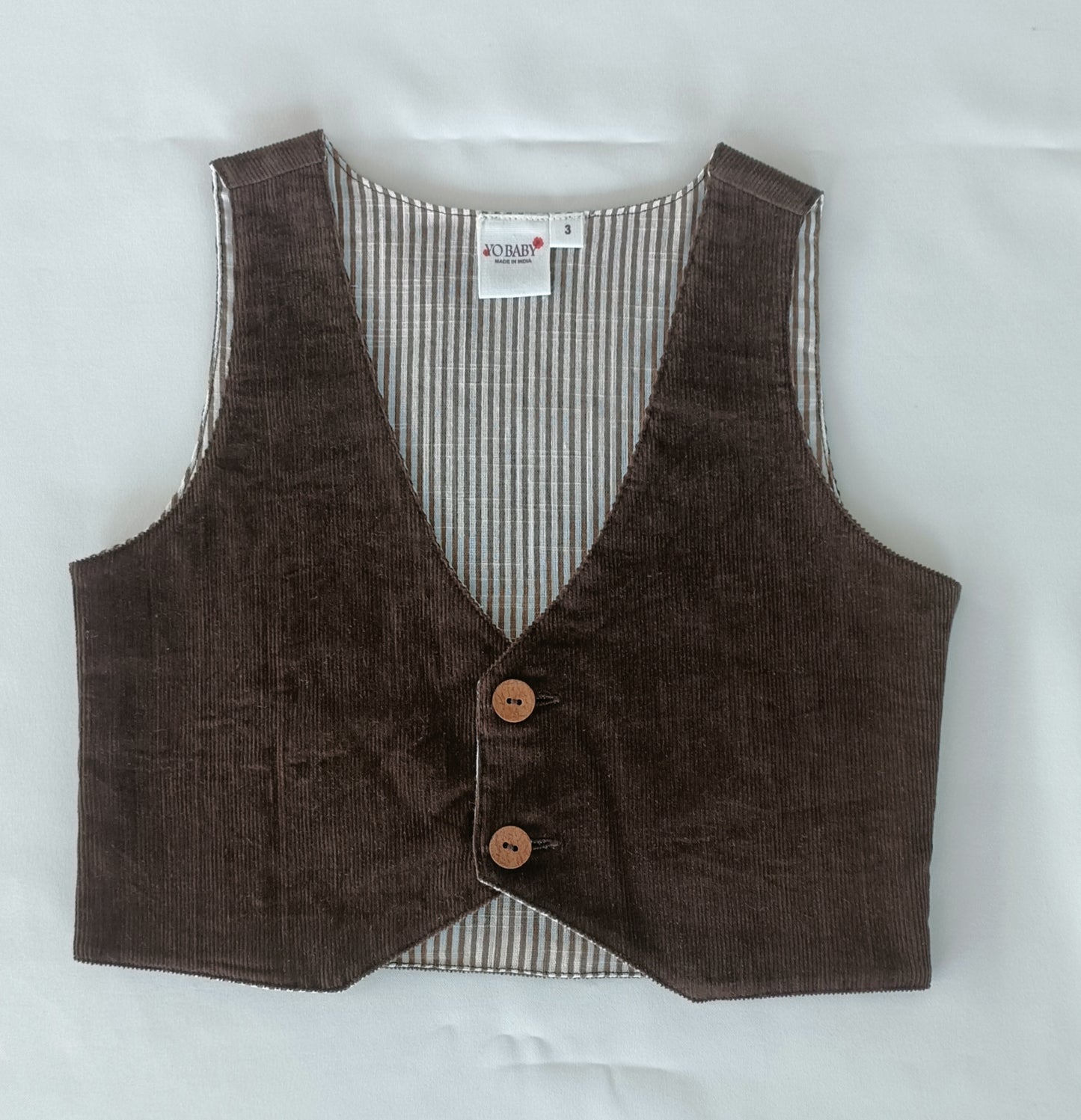 Chocolate Brown Corduroy Blazer & Waistcoat Set - Gender Neutral