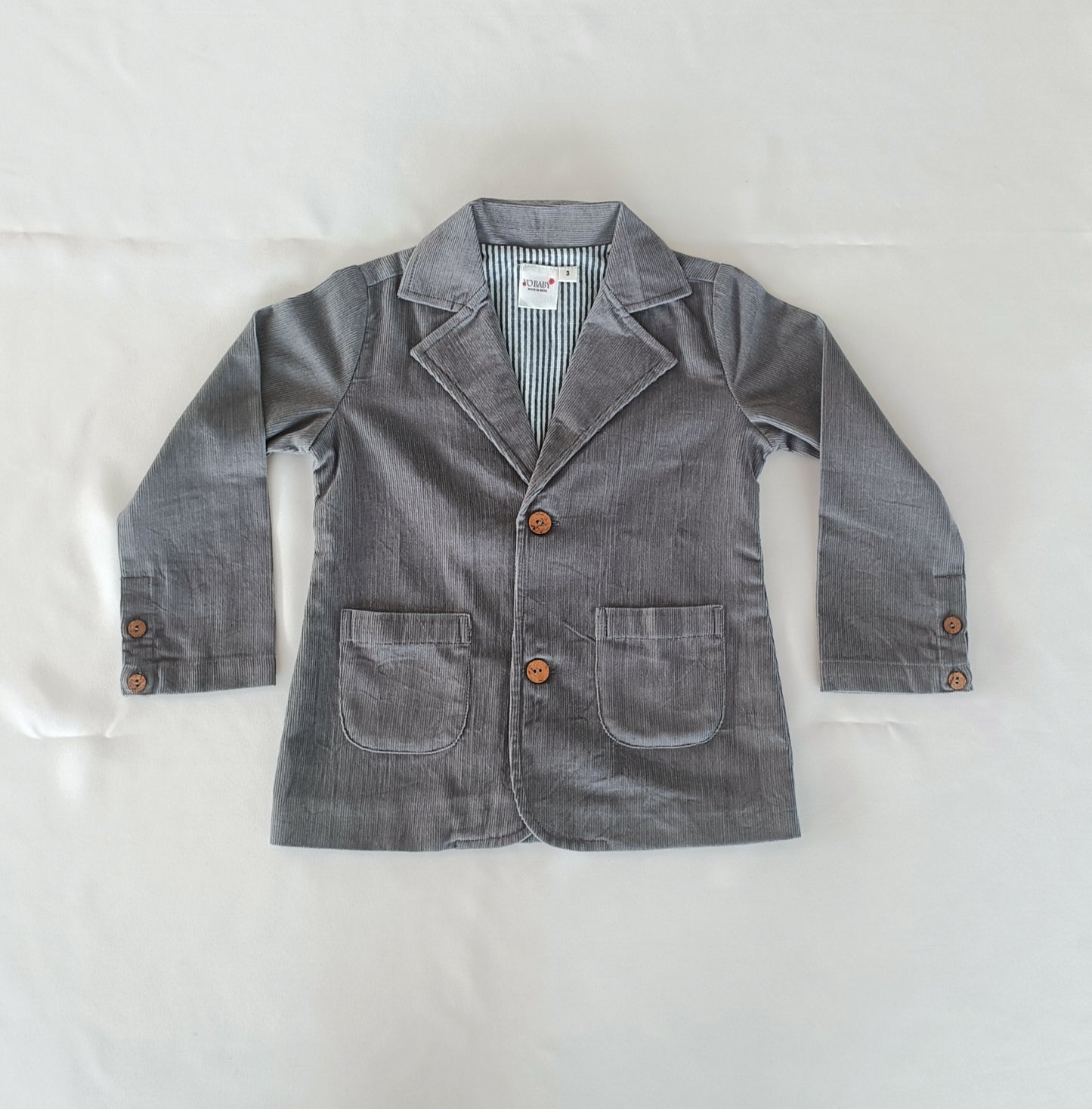 Grey Corduroy Blazer & Waistcoat Set - Unisex