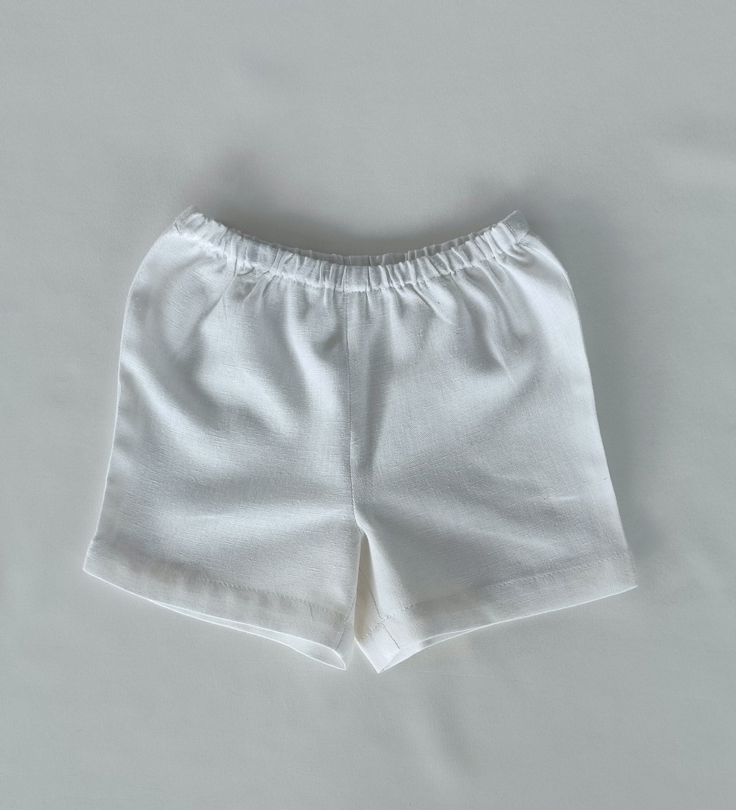 Solid White Boys Shorts