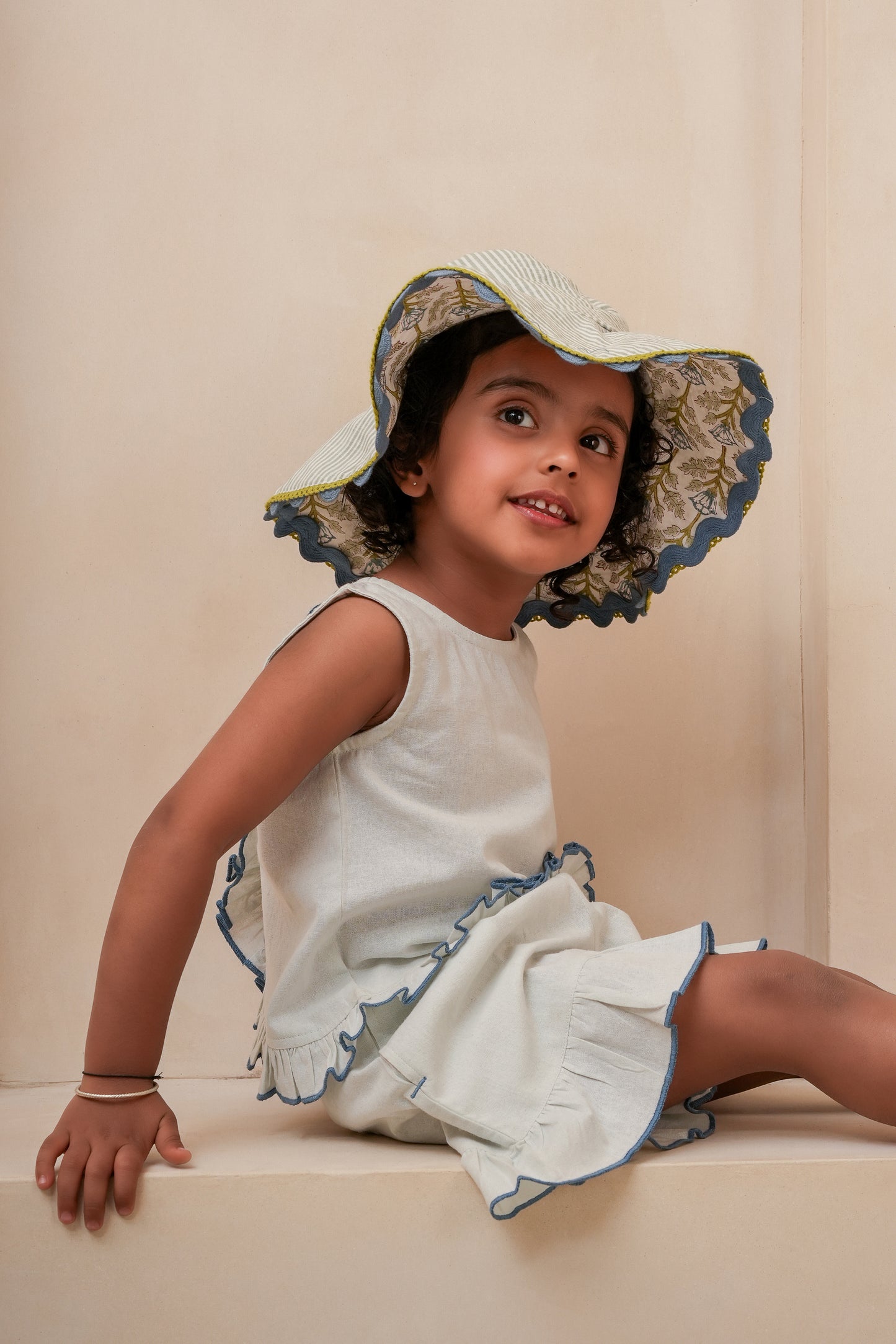 Shorts and Top Set Pastel Blue — Cotton Girls Co-Ord | Infant to Tween 0-13 Years