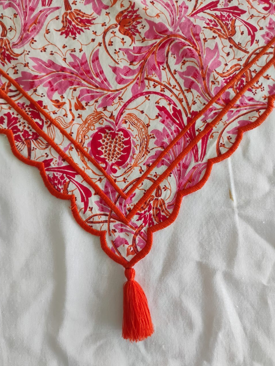 Embroidered Summer Scarf : WHITE : One Size