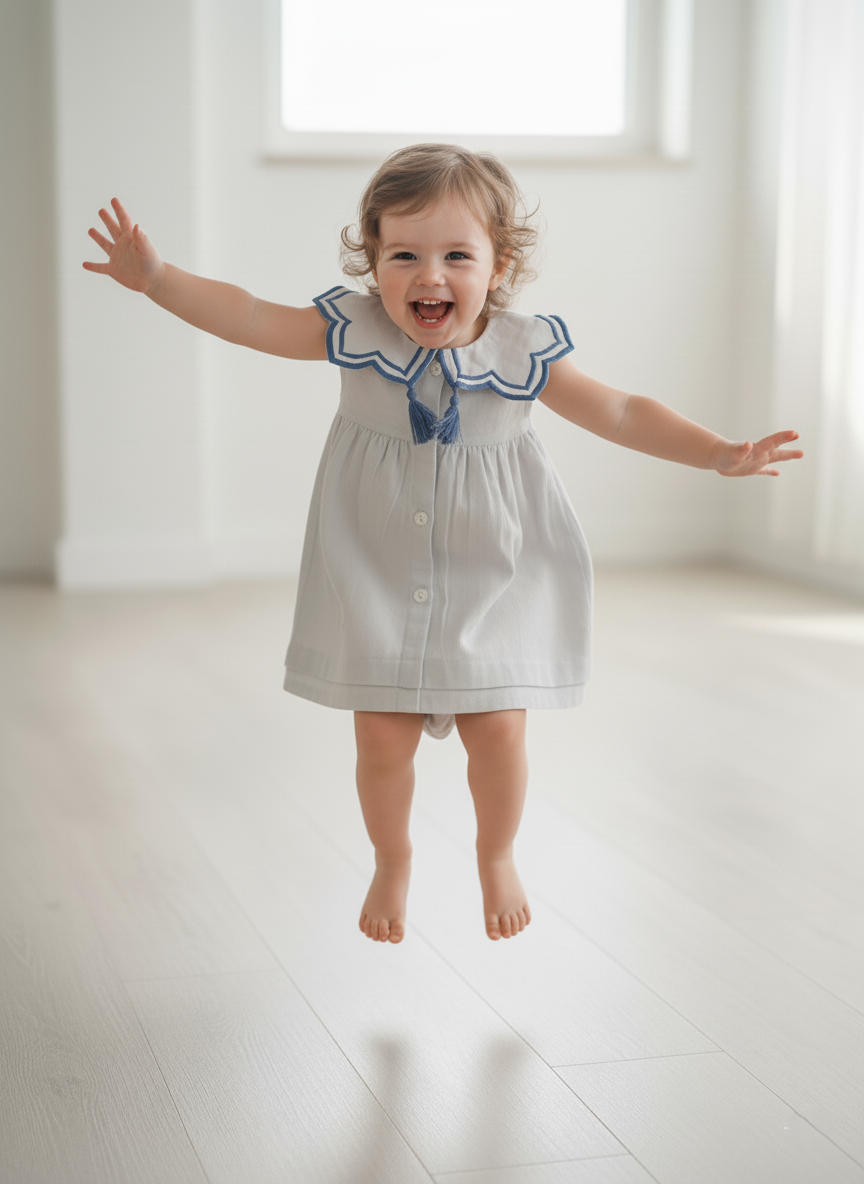 Royal Arches Dress : PASTEL BLUE : Infant : Toddler : Tween