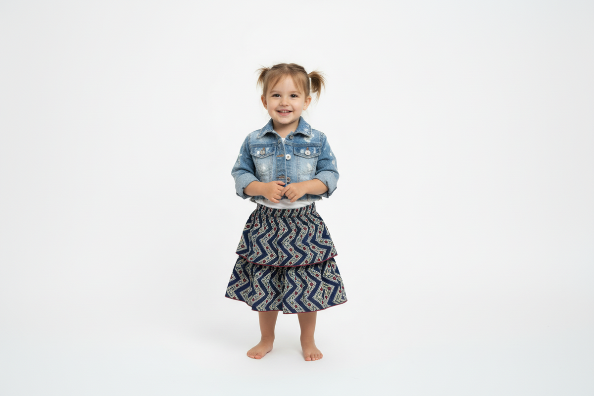 Folk Tiered Woven Skirt