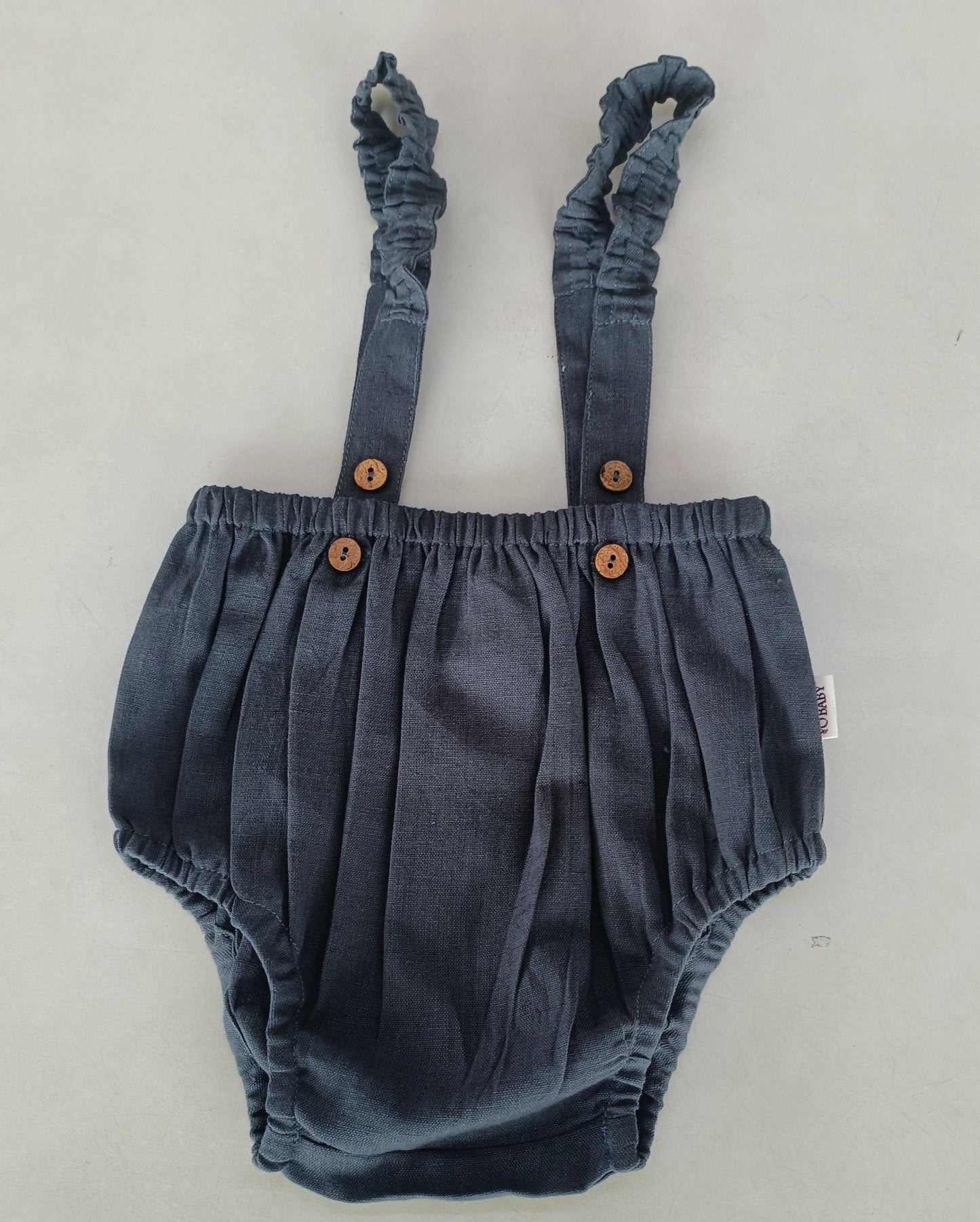 Dark-Grey Color Suspender Shorts-Style Diaper Cover - Yo Baby Online