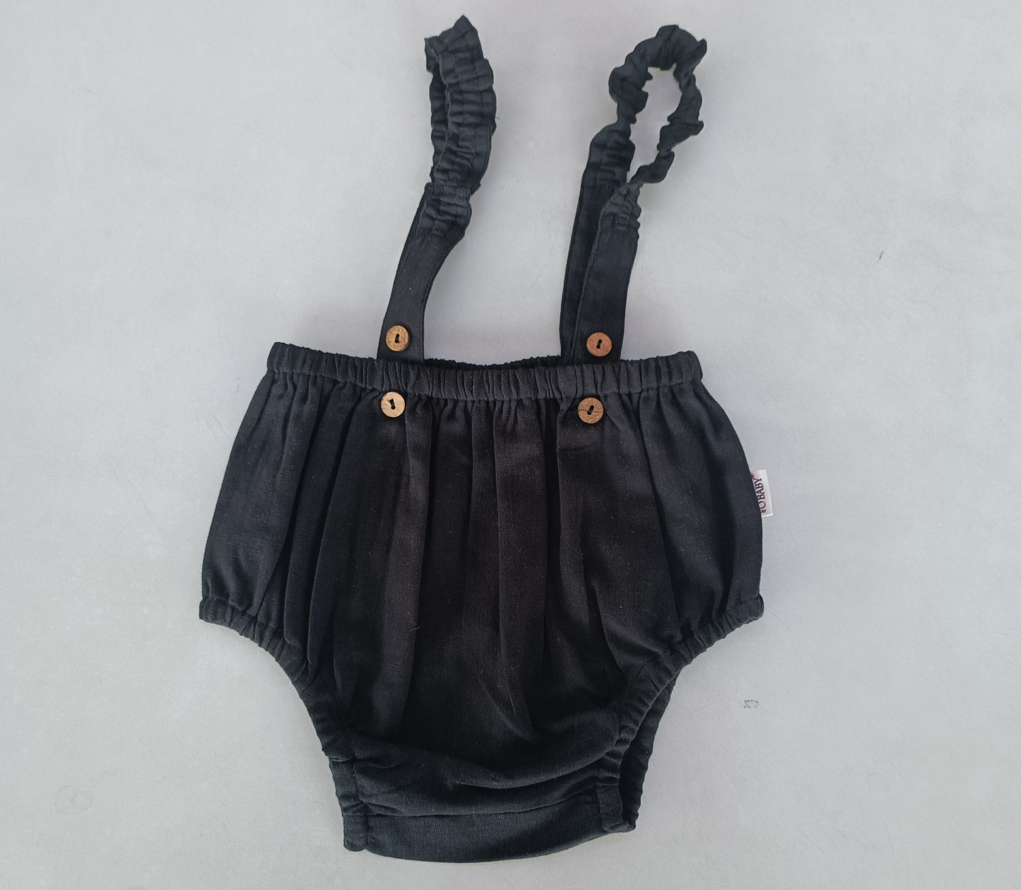 Black Color Suspender Shorts-Style Diaper Cover - Yo Baby Online