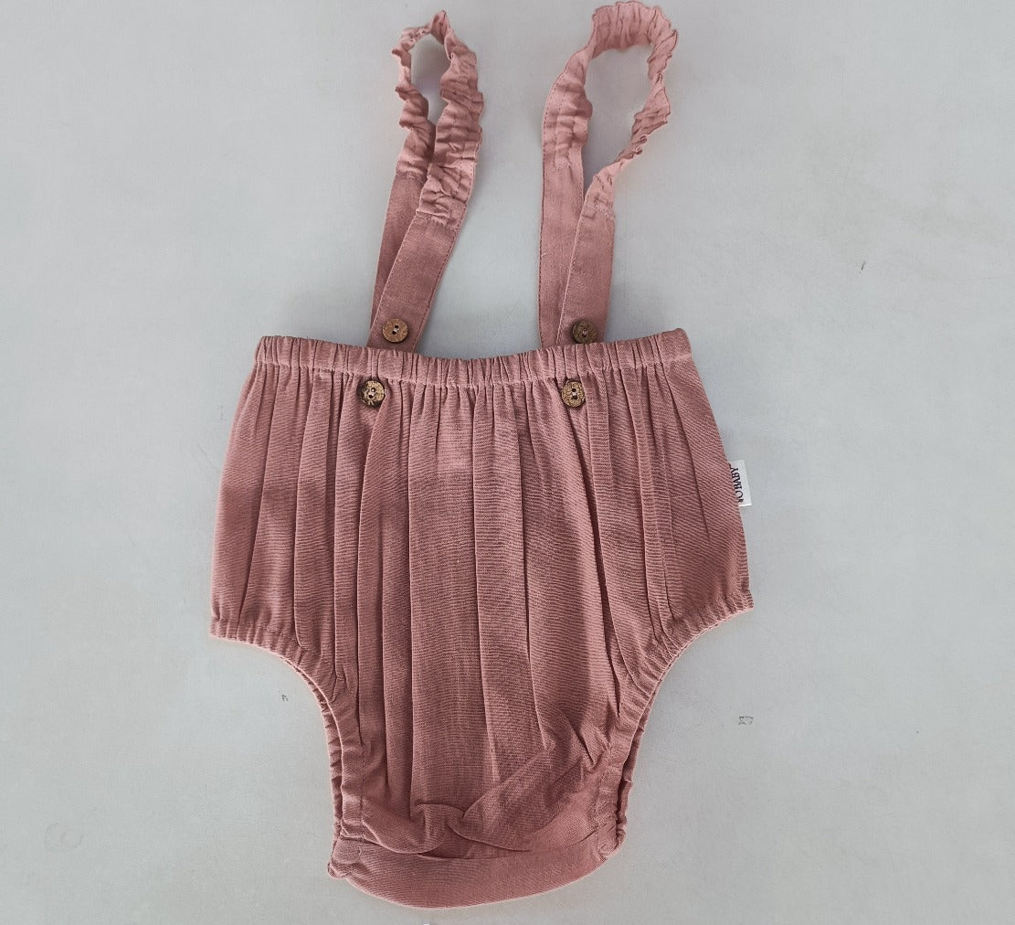 Blush Color Suspender Shorts-Style Diaper Cover - Yo Baby Online