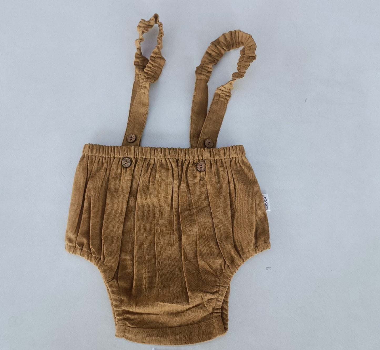 Khaki Color Suspender Shorts-Style Diaper Cover - Yo Baby Online