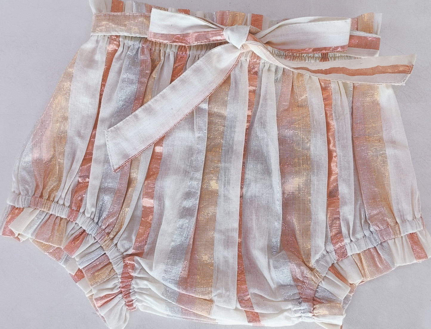 Multi Color Lurex Shorts Style Diaper Cover — Festive Baby Bloomer | 0-18 Months