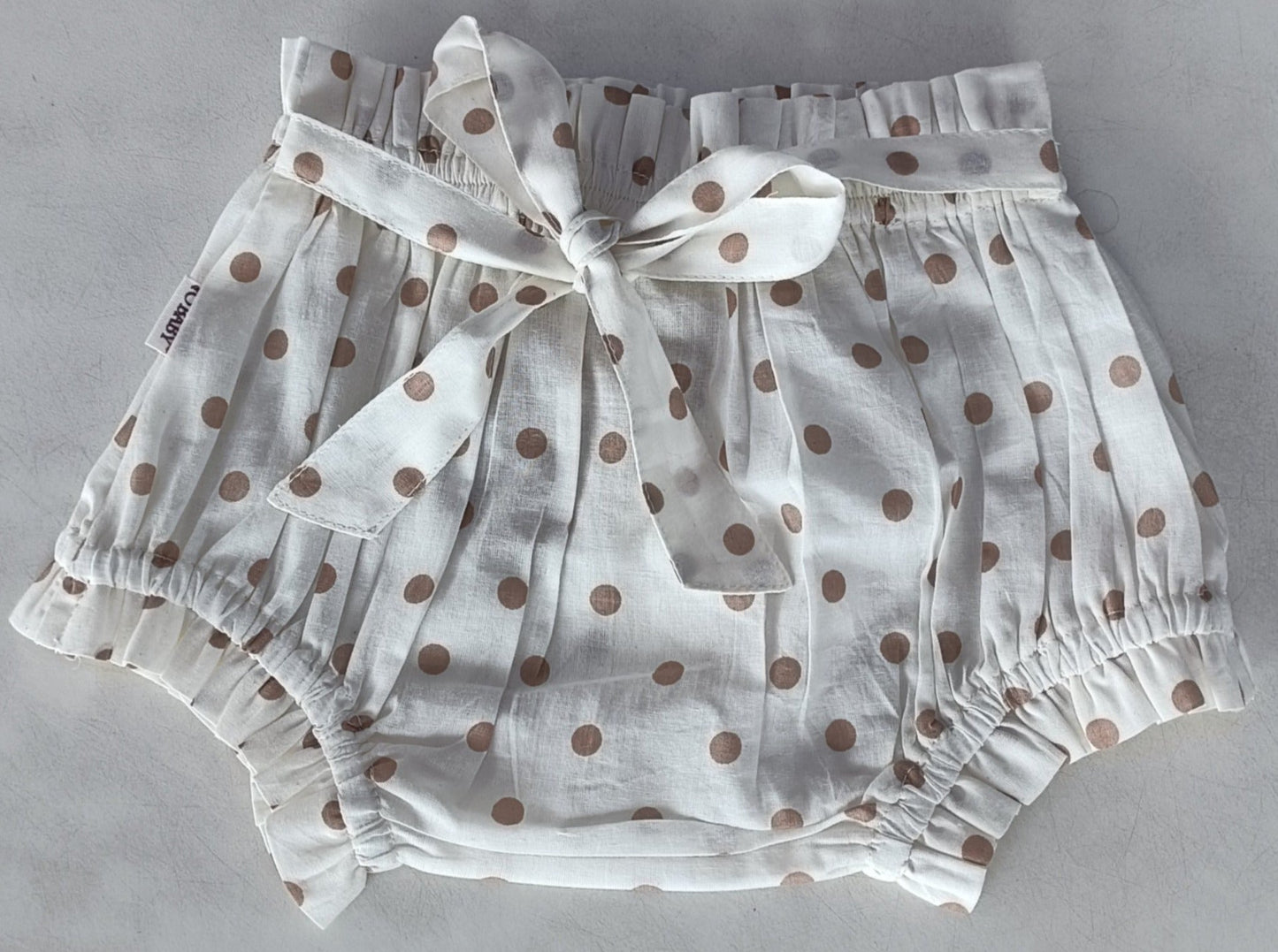 Brown Polka-Dot Print Shorts-Style Diaper Cover - Yo Baby Online