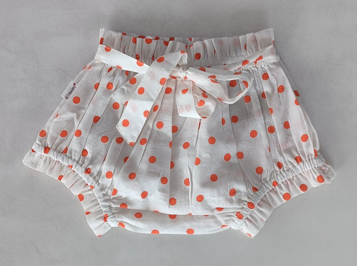 Orange Polka-Dot Print Shorts-Style Diaper Cover - Yo Baby Online