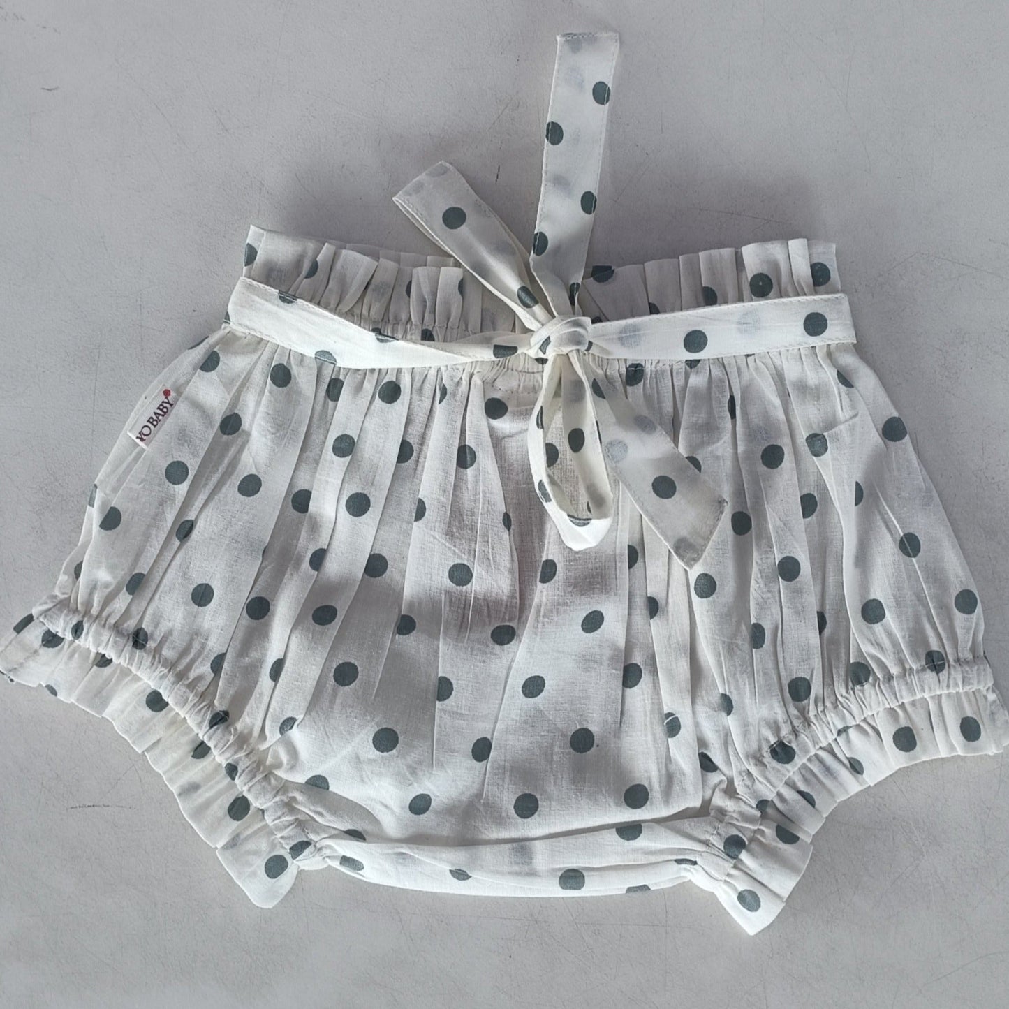 Blue Polka-Dot Print Shorts-Style Diaper Cover - Yo Baby Online
