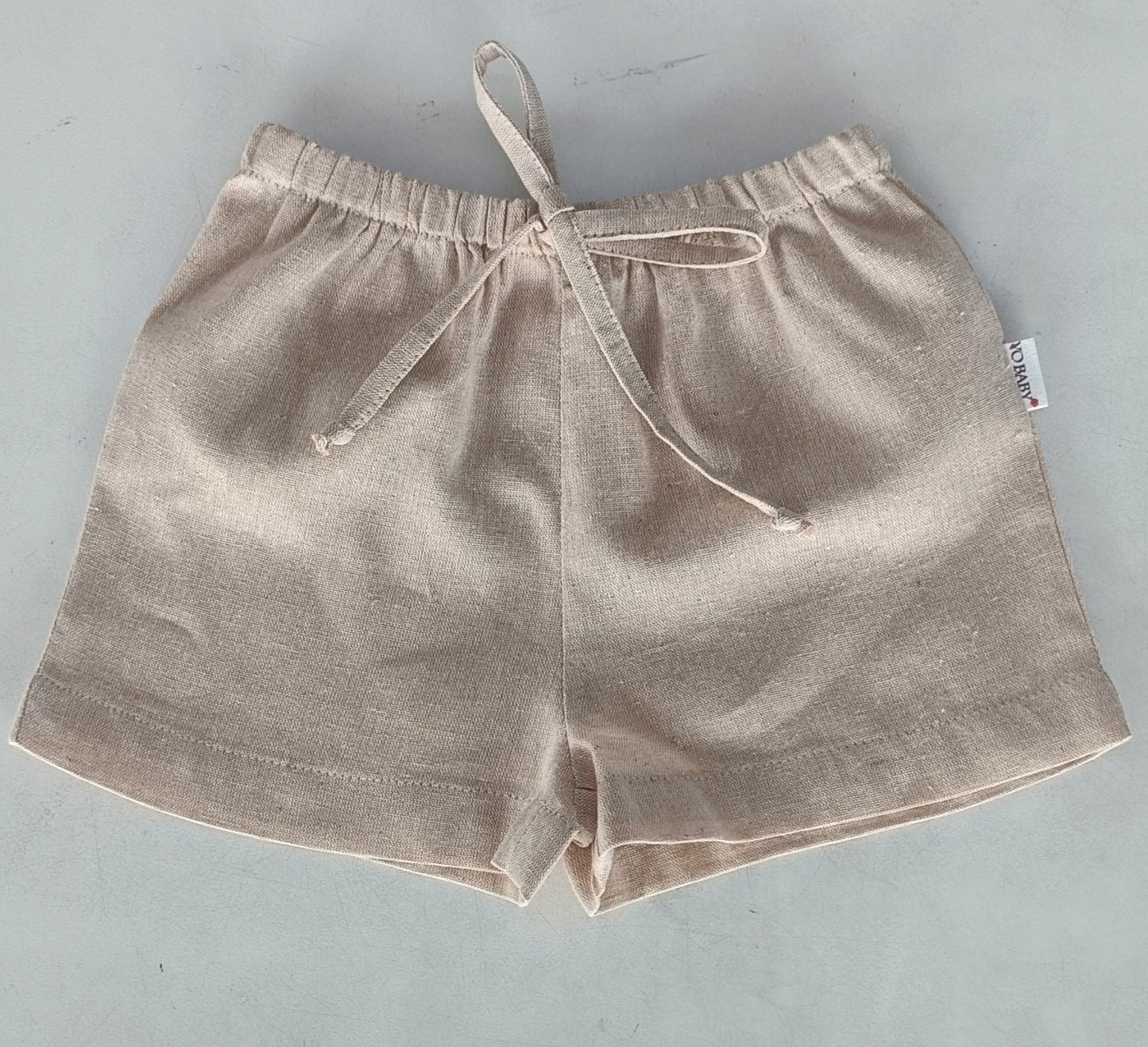 Beige Color Chambray Shorts - Yo Baby Online