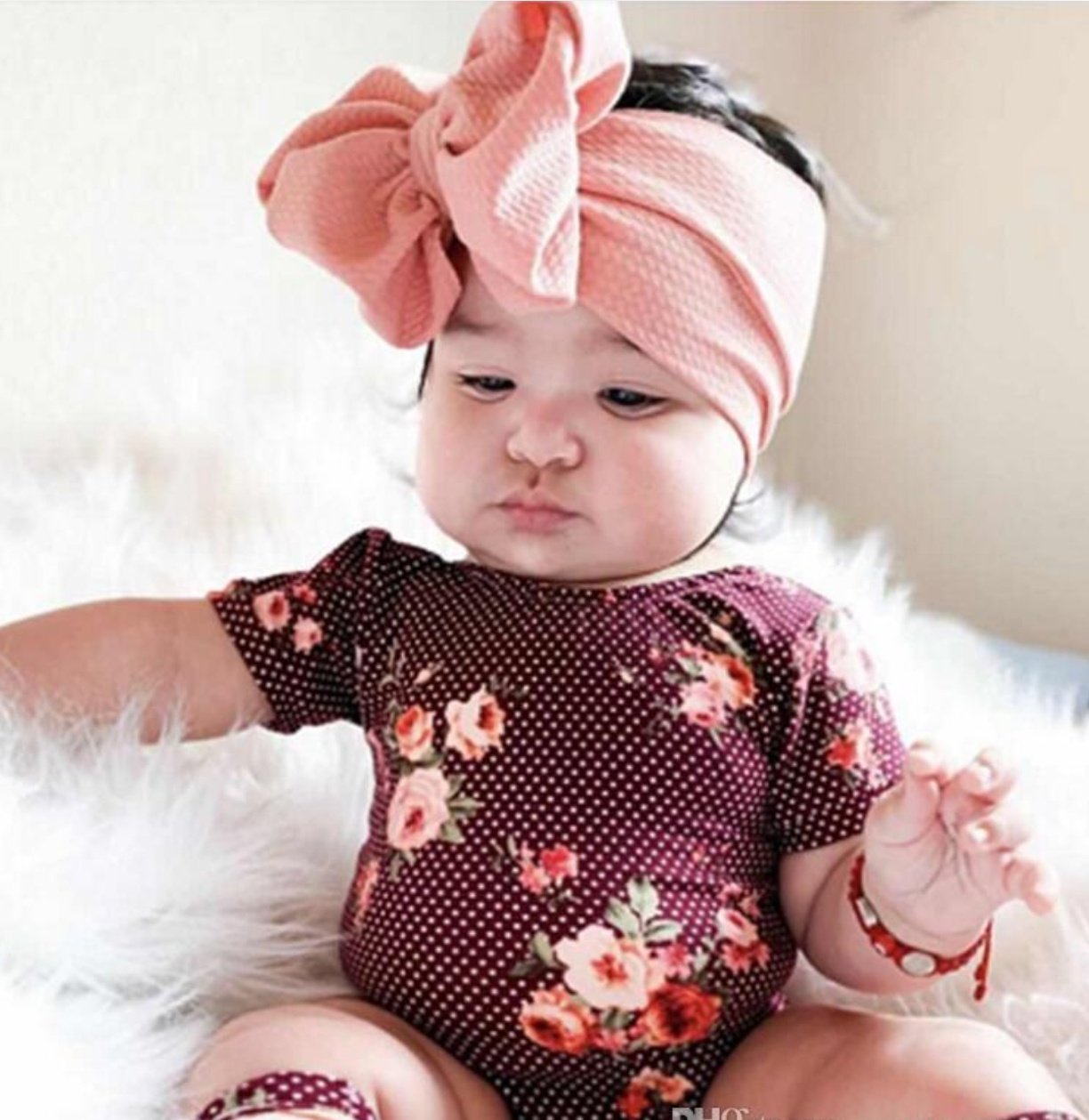 Knit Waffle Bow Hairband – Yo Baby Online - Main Image