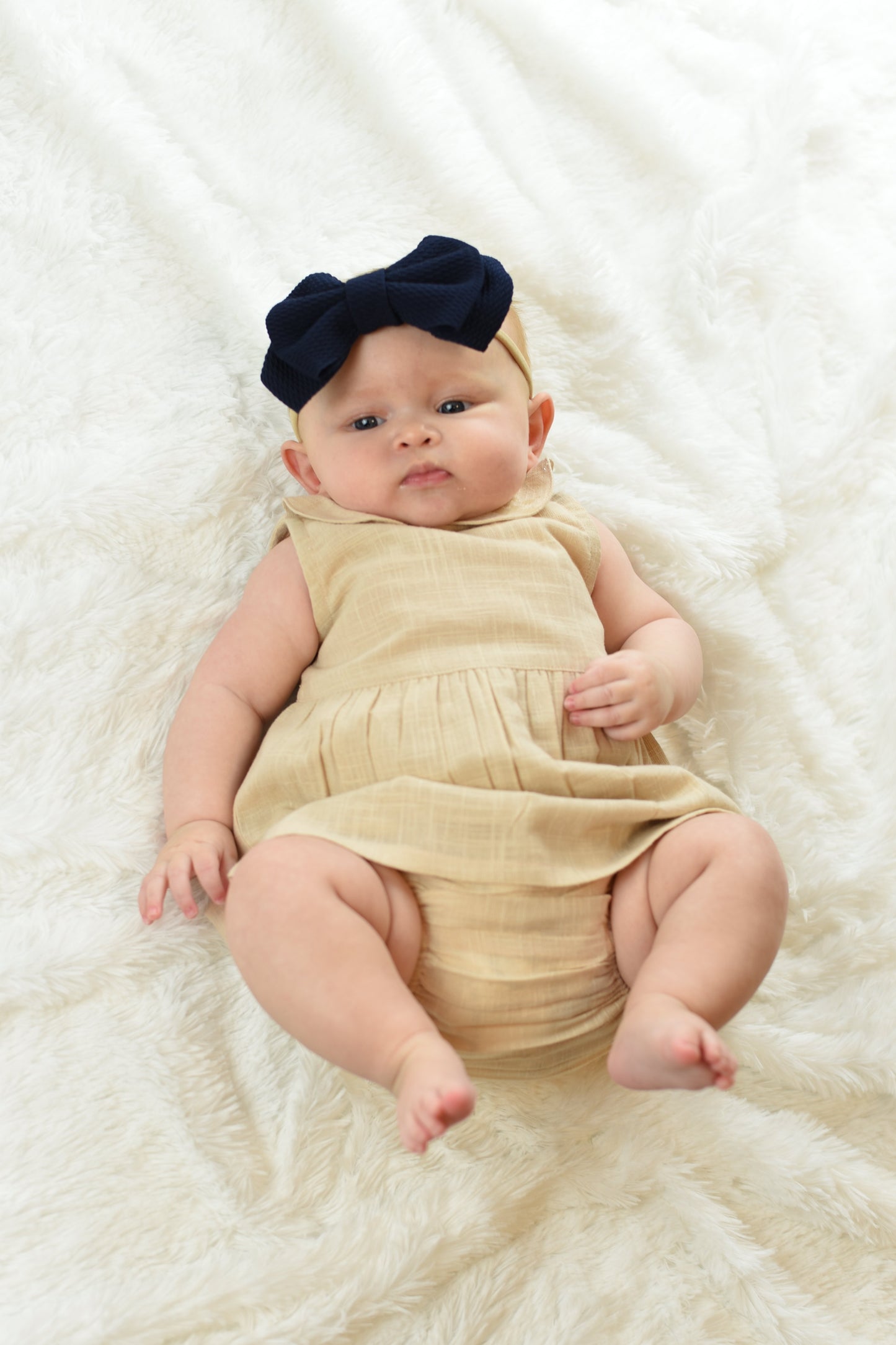 Peter-Pan Collar Shift Dress & Diaper Cover Set - Blush
