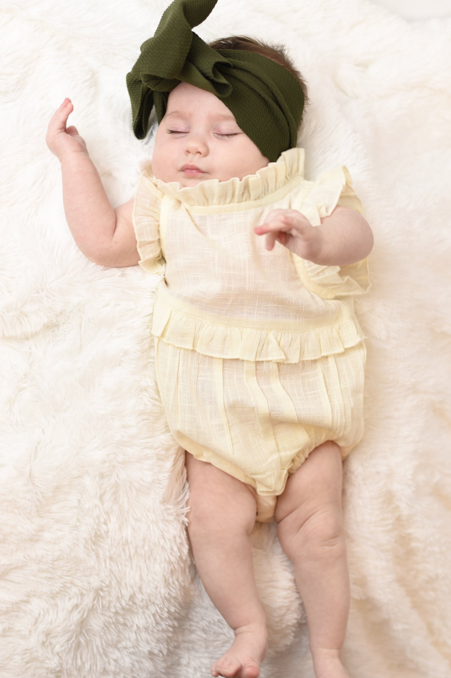 Ivory Ruffles Infant Romper