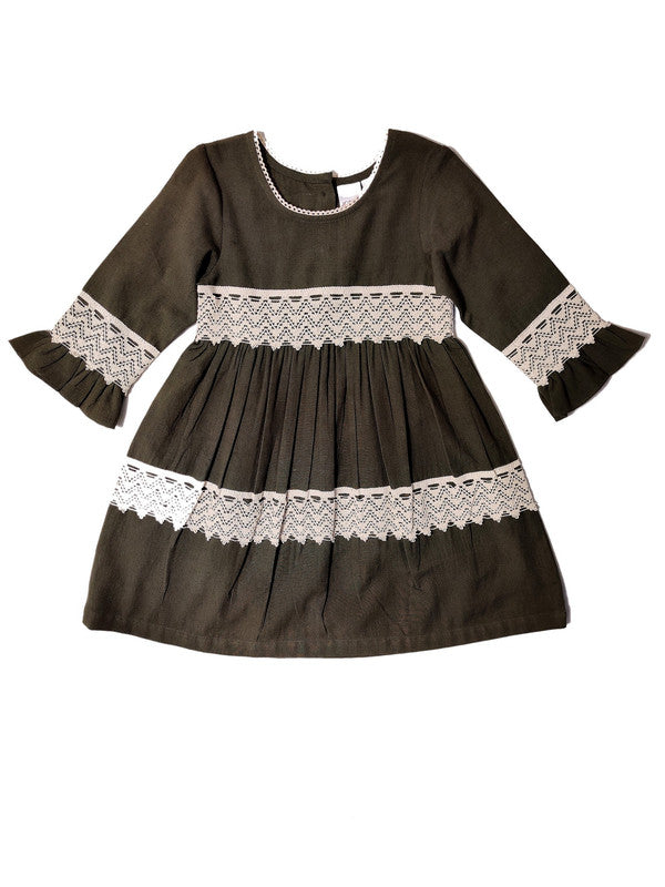 Olive Green Full Sleeves Dress