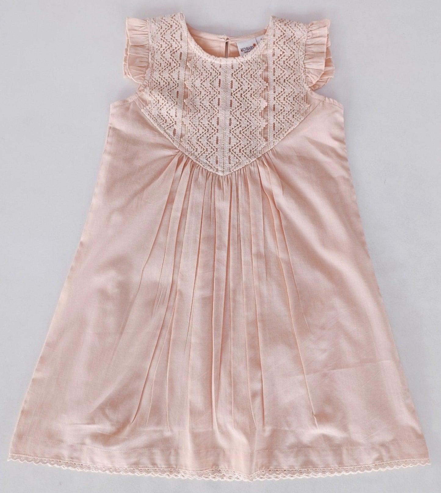 Blush Flutter Sleeves Dress — Cotton Girls Dress | Infant to Tween 0-13 Years
