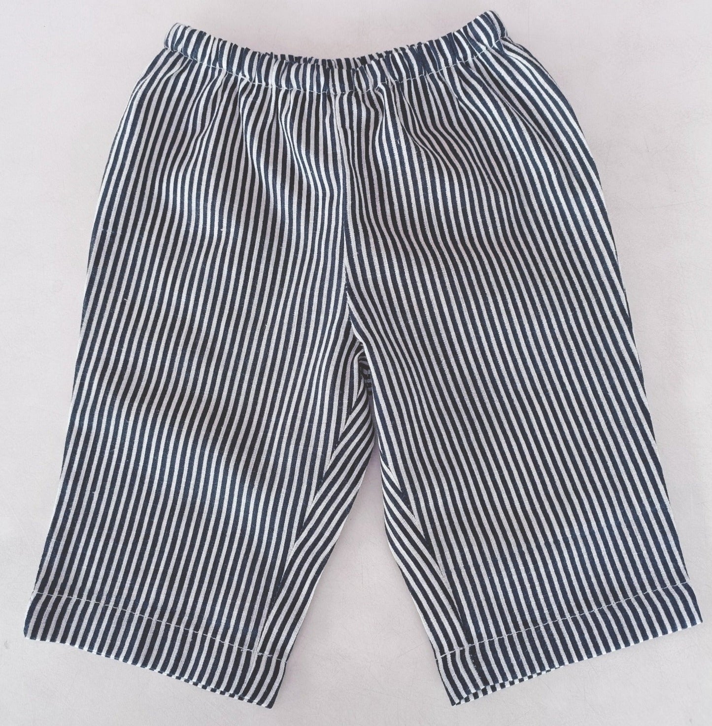 Unisex Navy Stripes Print Pant