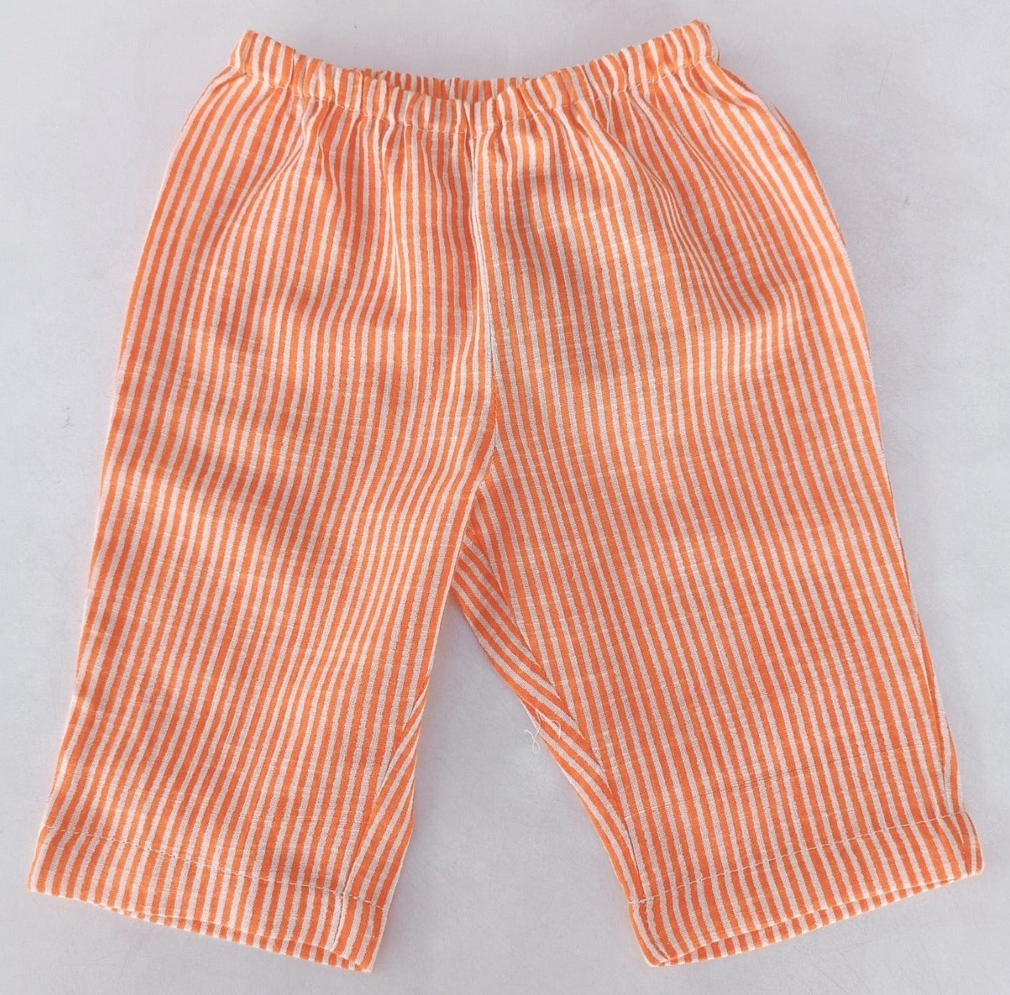Unisex Orange Stripes Print Pant — Cotton Kids Pants | 0-13 Years