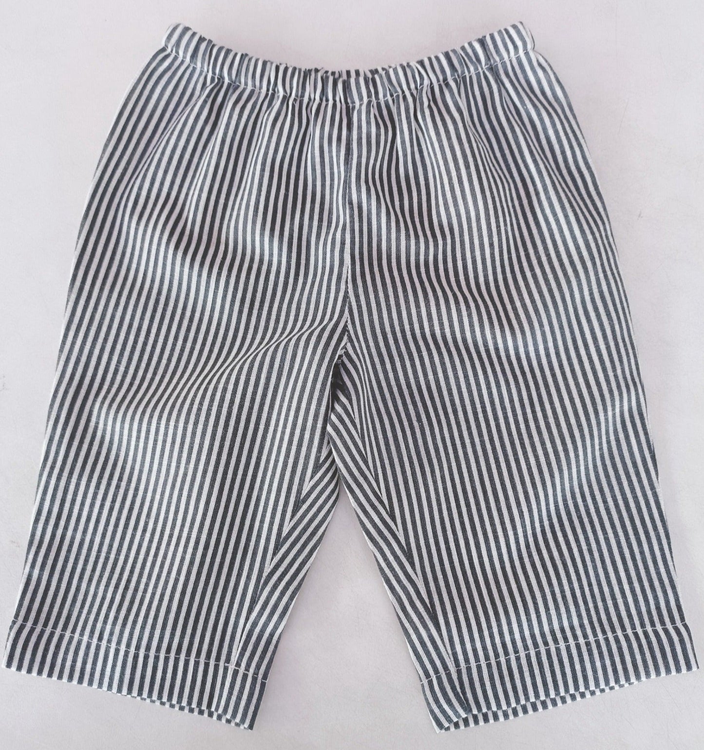 Unisex Grey Stripes Print Pant — Cotton Kids Pants | 0-13 Years
