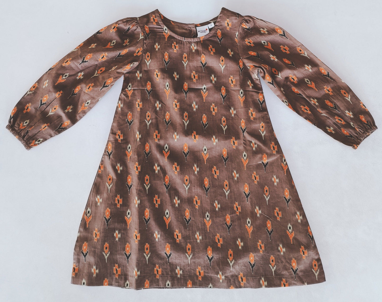 Floral Printed Long Sleeve Dress — Cotton Girls Dress | Infant to Tween 0-13 Years