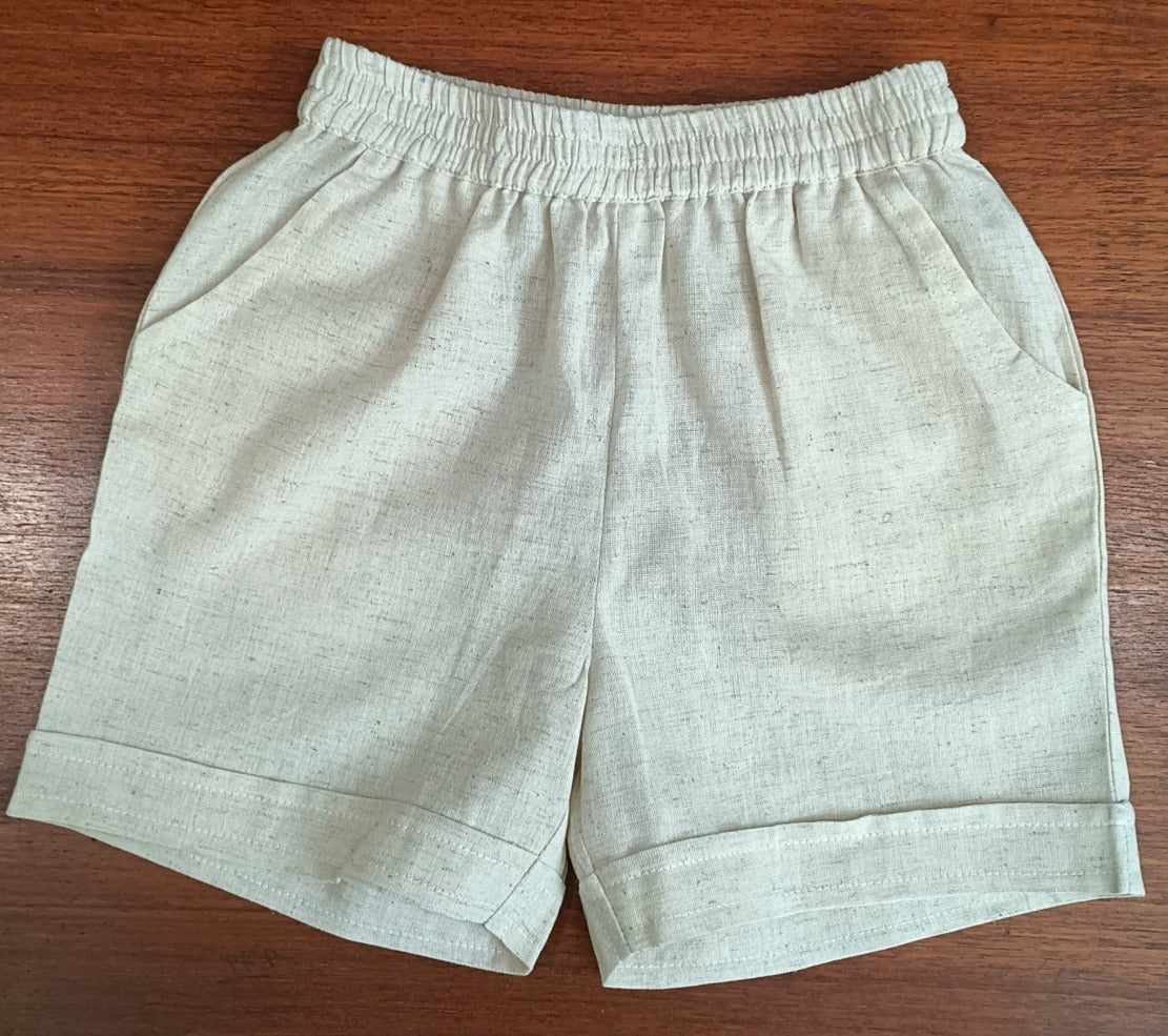 Natural Color Boys Shorts — Cotton Kids Shorts | 0-13 Years