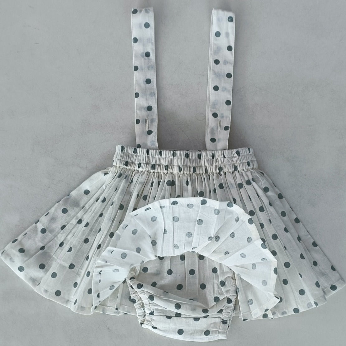 Blue Polka Dot Print Skort