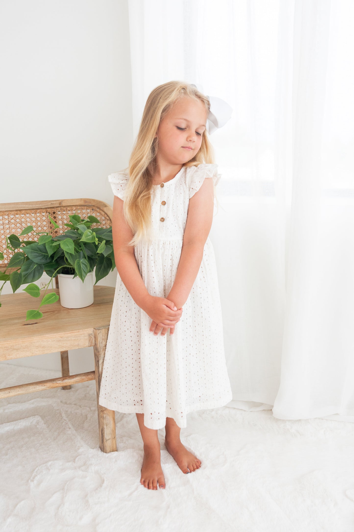 White Embroidery Dress