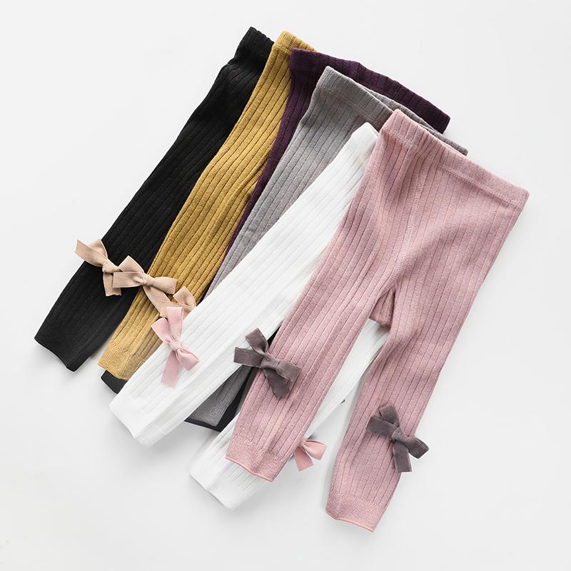 Bow Ribbed Solid Tights Yo Baby India