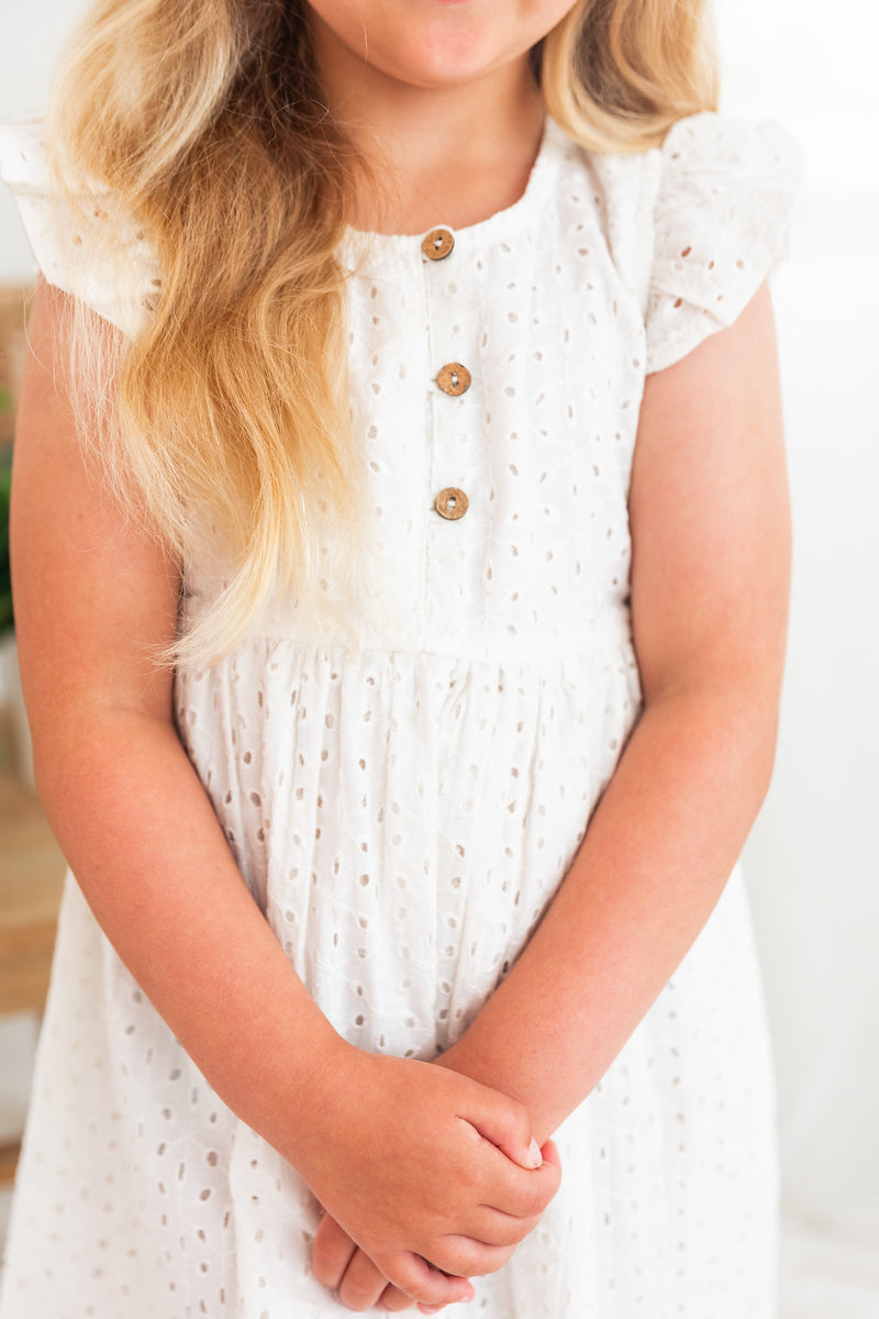 White Embroidery Dress